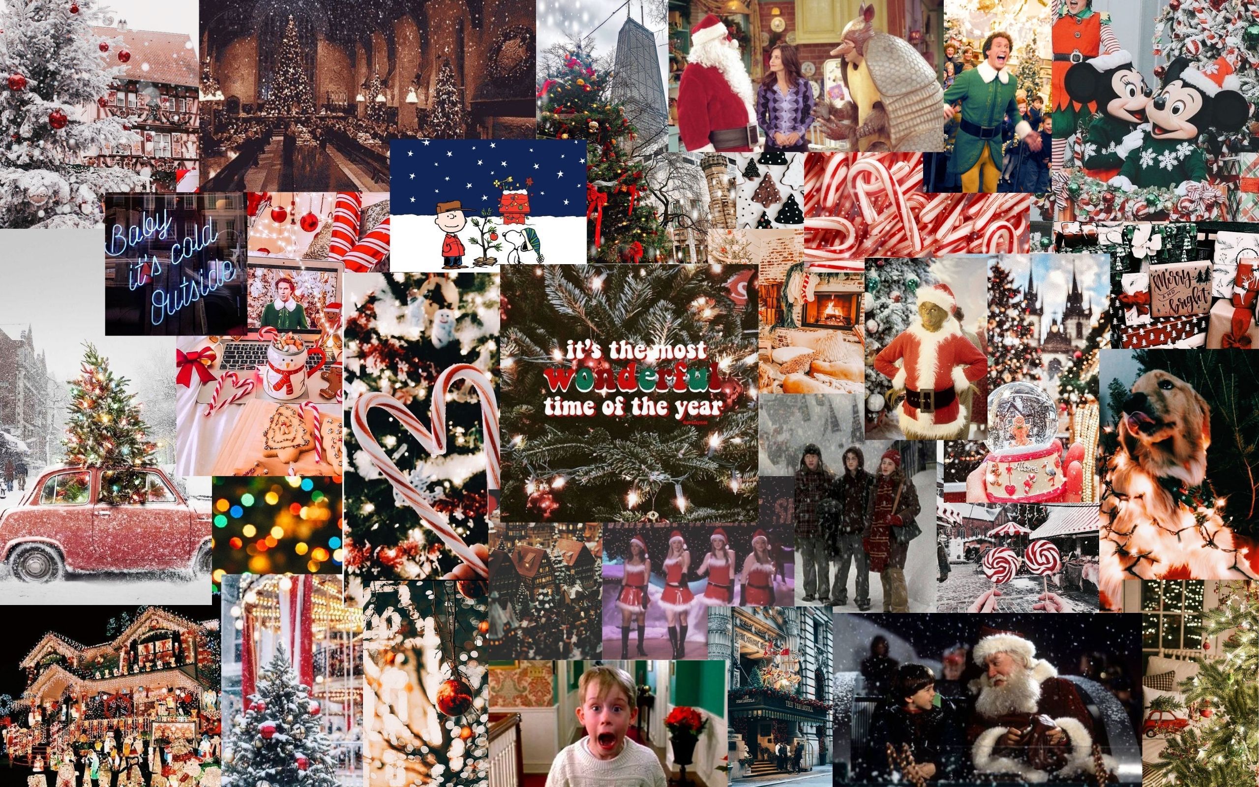 Christmas Collage Desktop Wallpapers - 4k, HD Christmas Collage Desktop