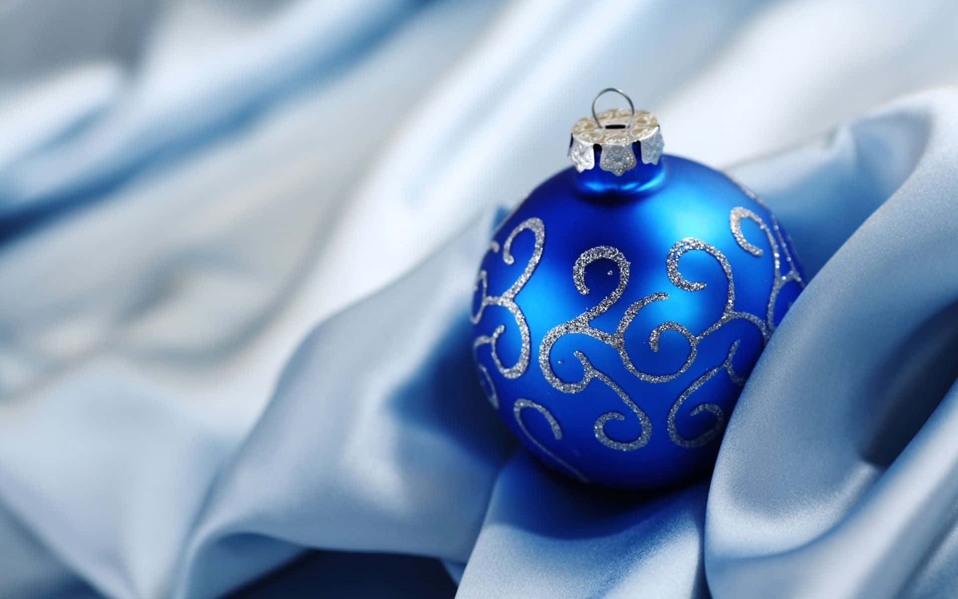 5D Diamond Painting Blue and Silver Christmas Ornaments Kit