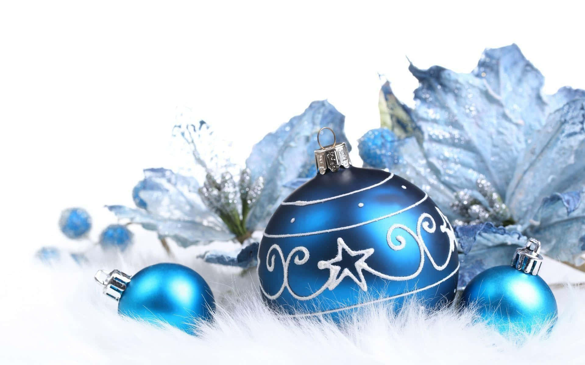 5D Diamond Painting Blue and Silver Christmas Ornaments Kit