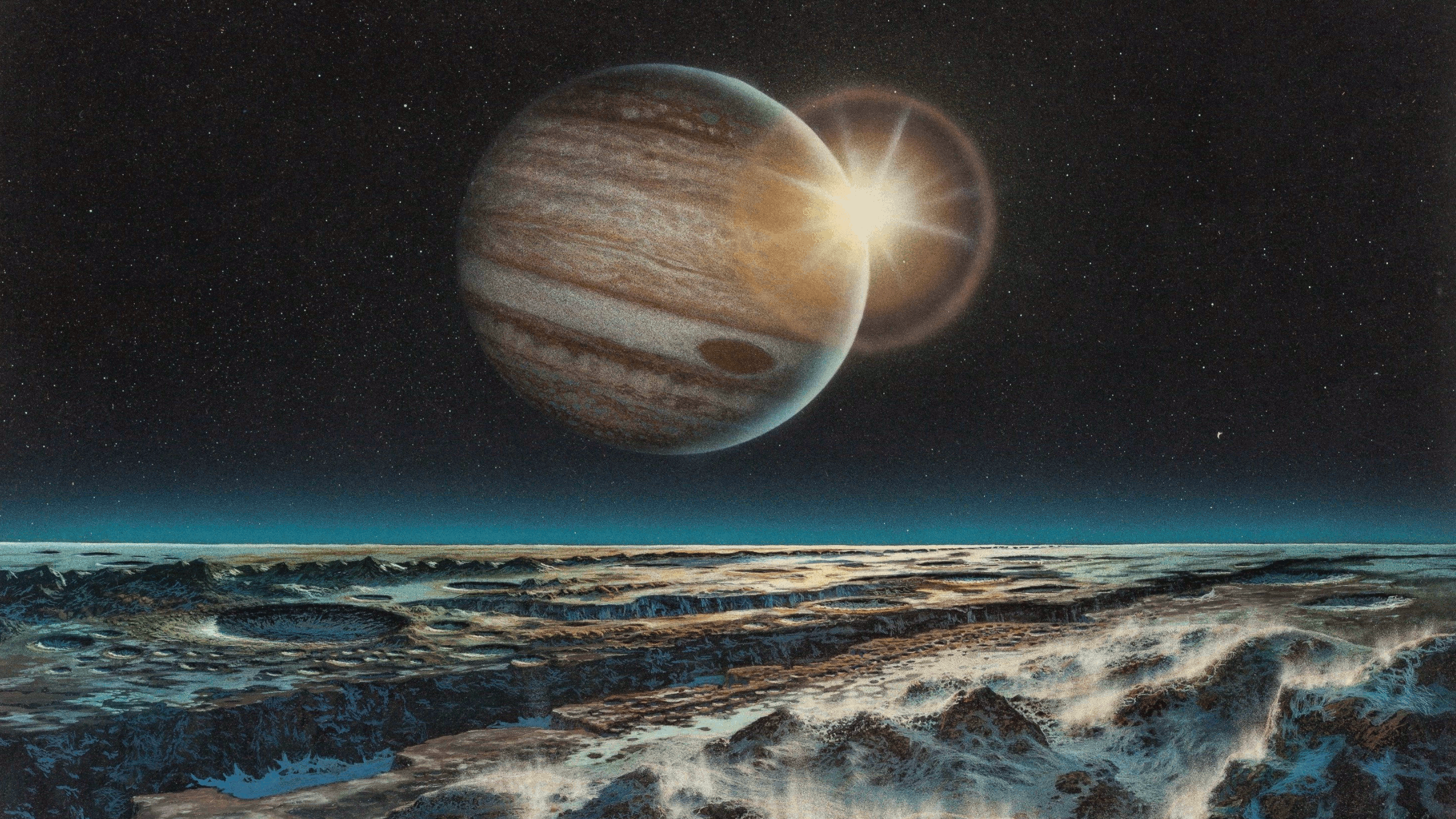 2560x1440 Jupiter and One of His Moons [2560 x 1440] : r/wallpaper Wallpaper