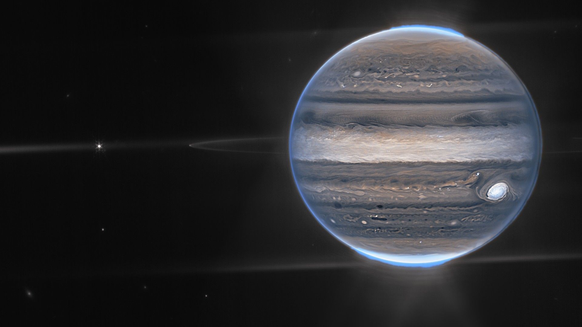 1920x1080 Jupiter's auroras look radiant in James Webb Space Telescope images | Space Wallpaper