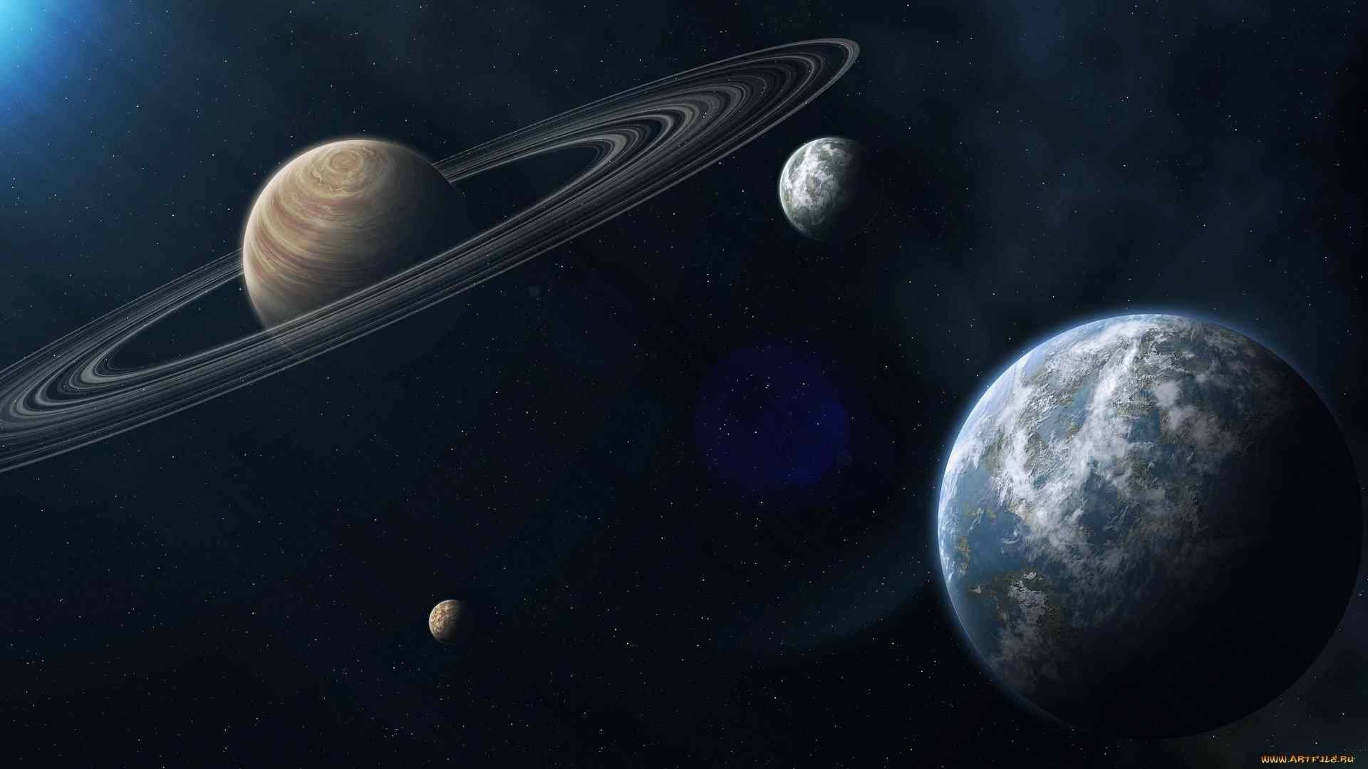 1920x1080 Download Jupiter And Earth Wallpaper | Wallpapers.com Wallpaper