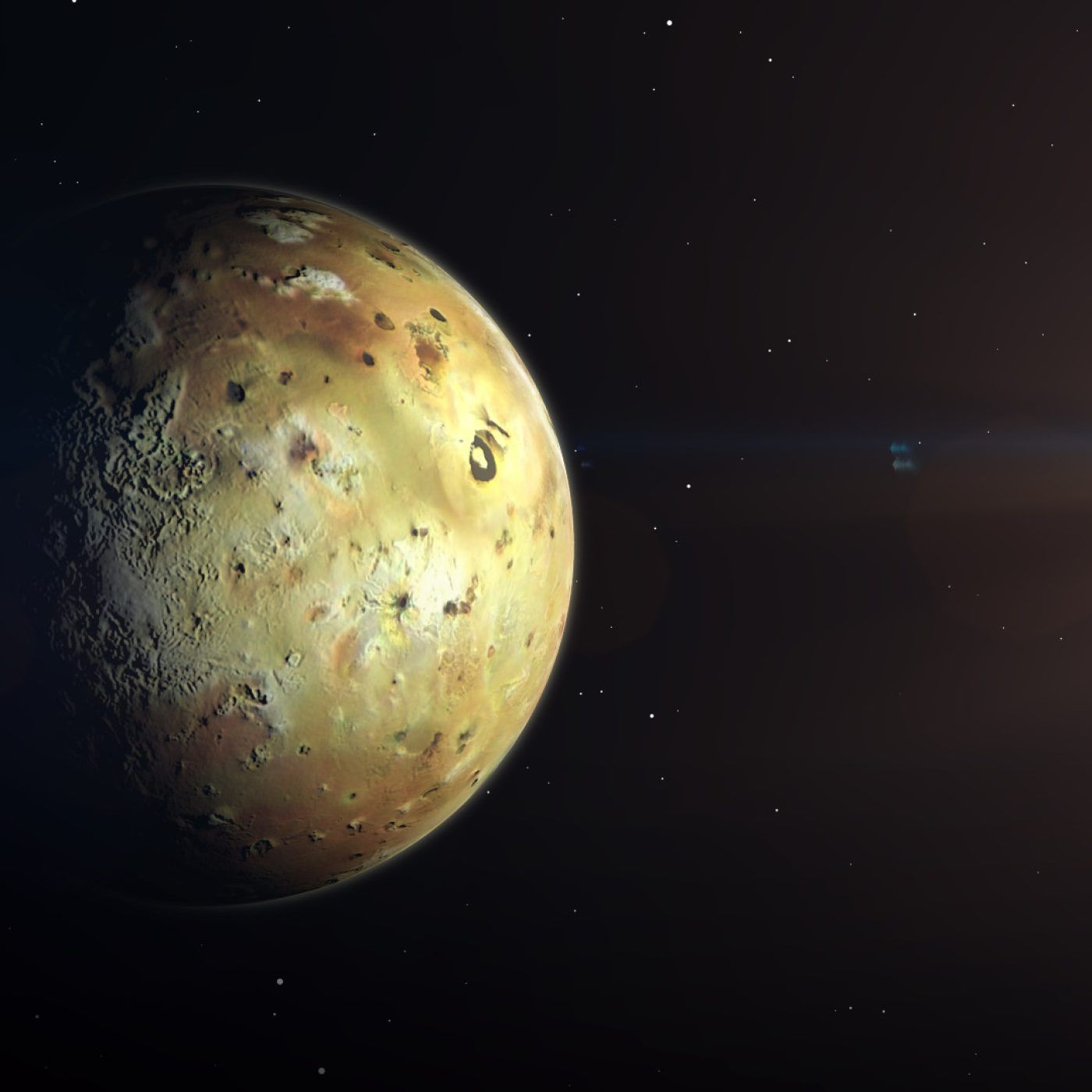 1400x1400 NASA shares dazzling new image of Jupiter's volcano-covered moon Io Wallpaper