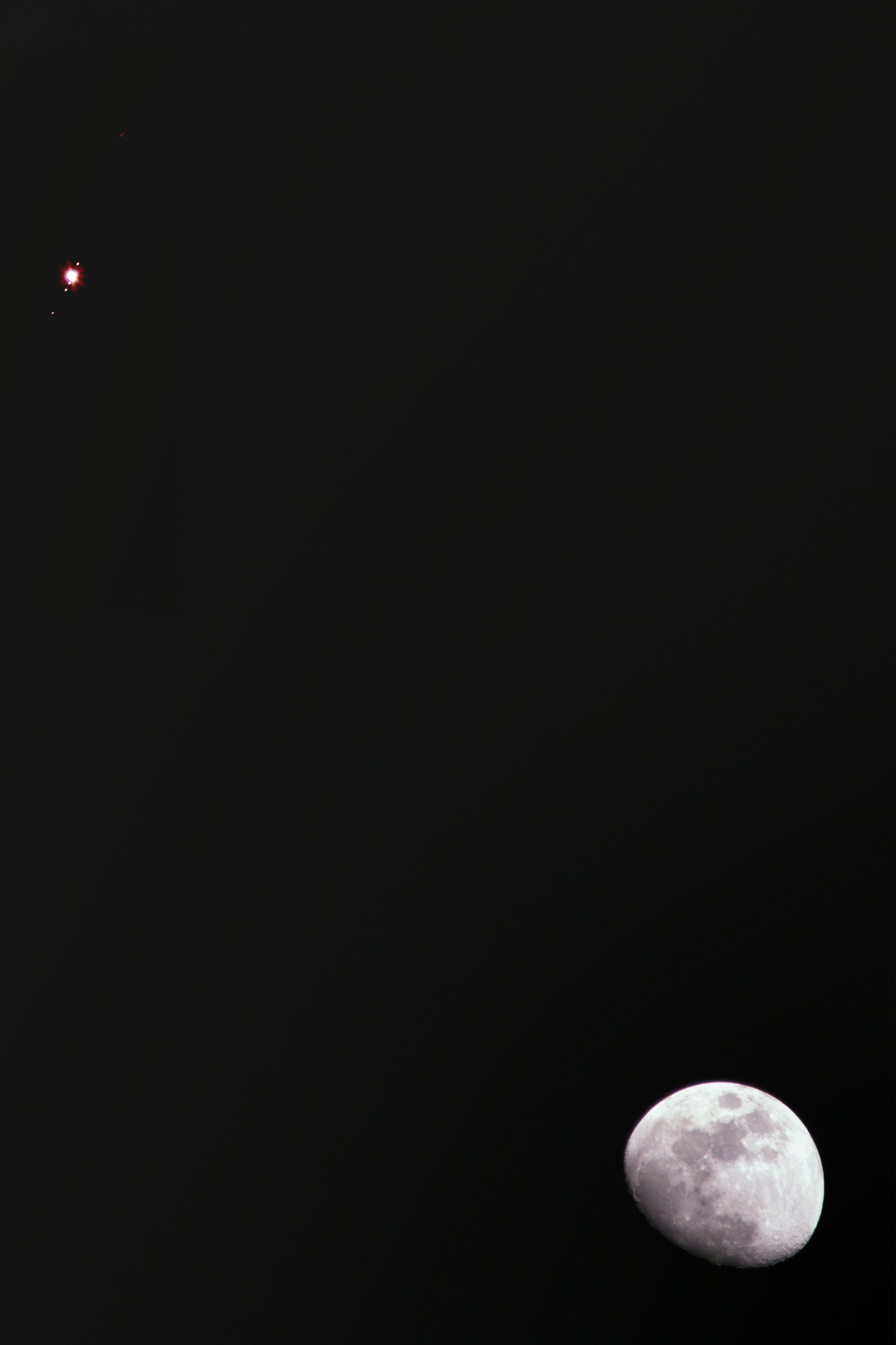 3456x5184 The Moon and Jupiter Wallpaper