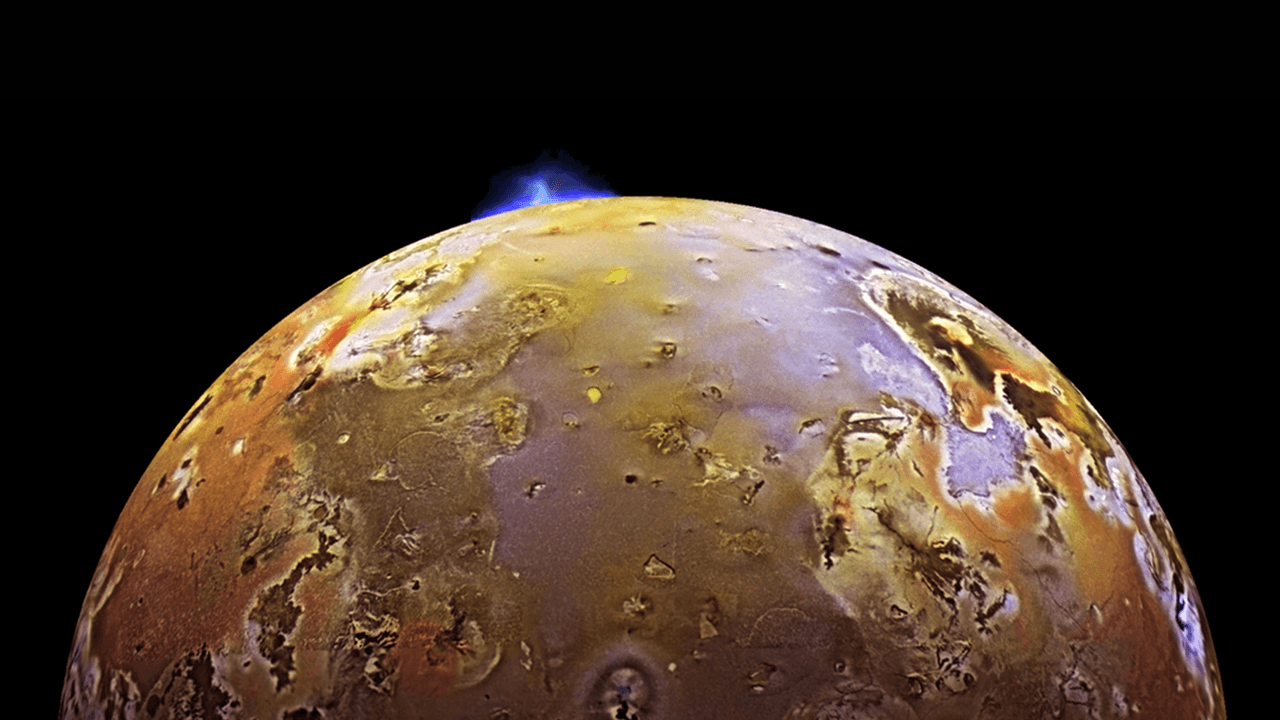 1280x720 Volcano Erupts on Io (Galileo) | Webb Wallpaper