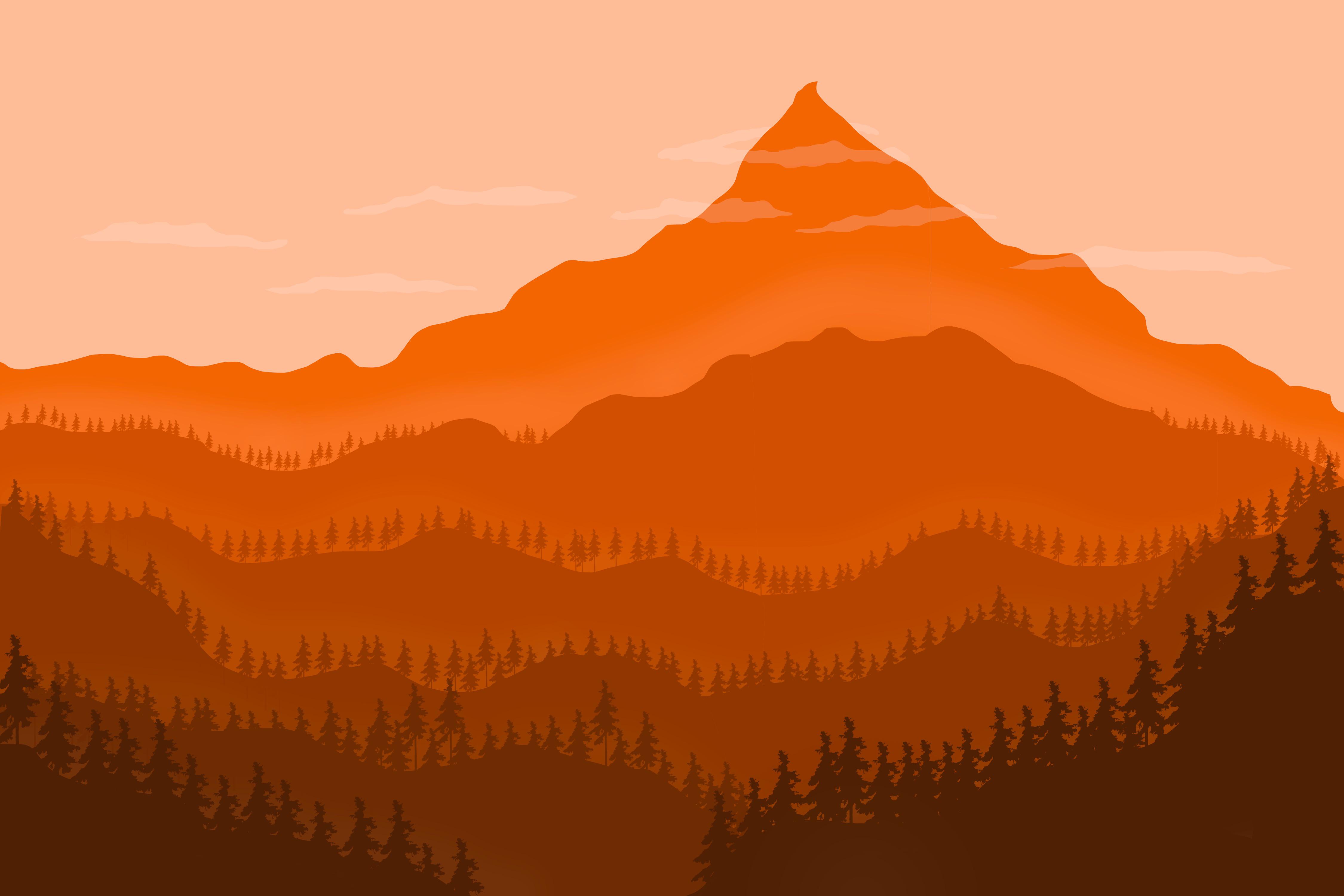 Mountains Minimalist Wallpapers - 4k, HD Mountains Minimalist