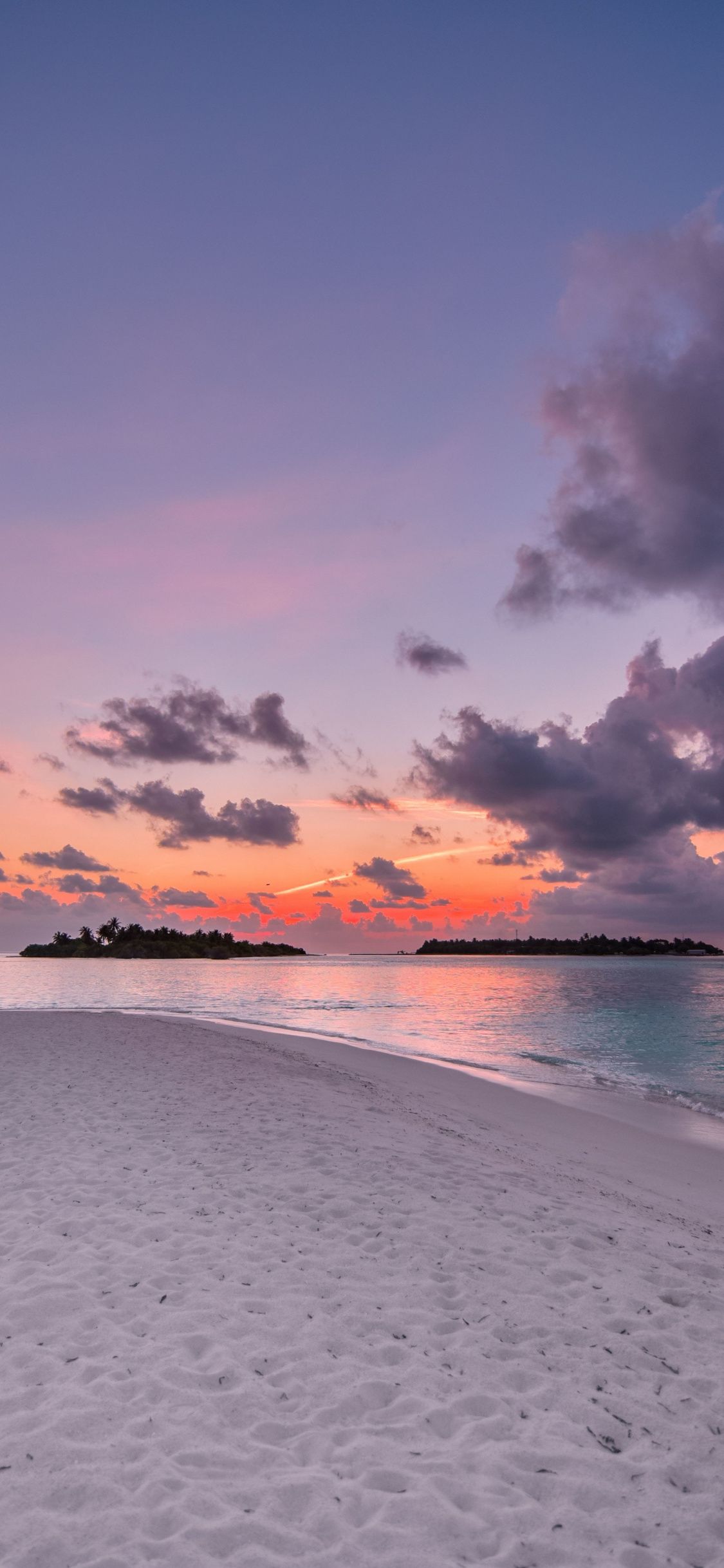 1125x2436 Beach, Island, Sunset, Clouds, Nature, Wallpaper - Summer ... Wallpaper