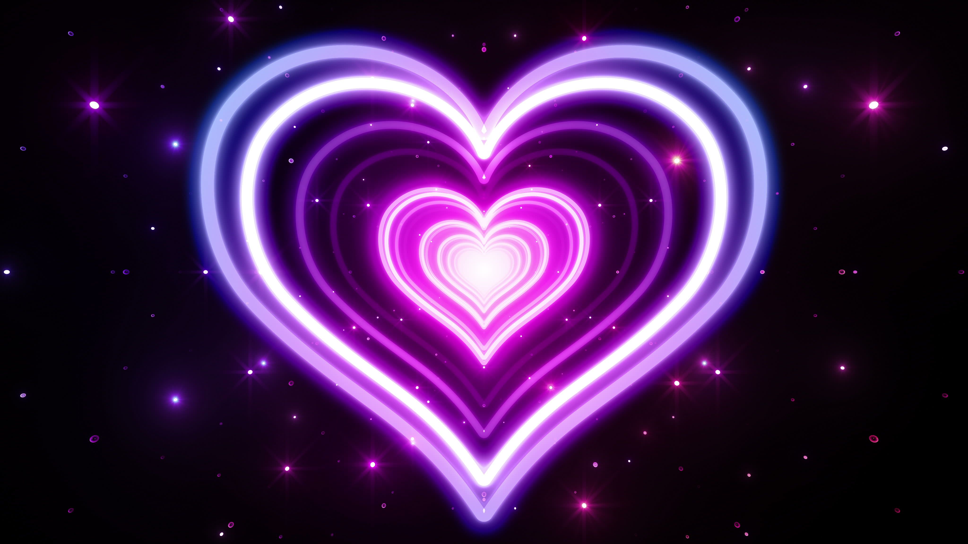 Bright Neon Heart Wallpapers.