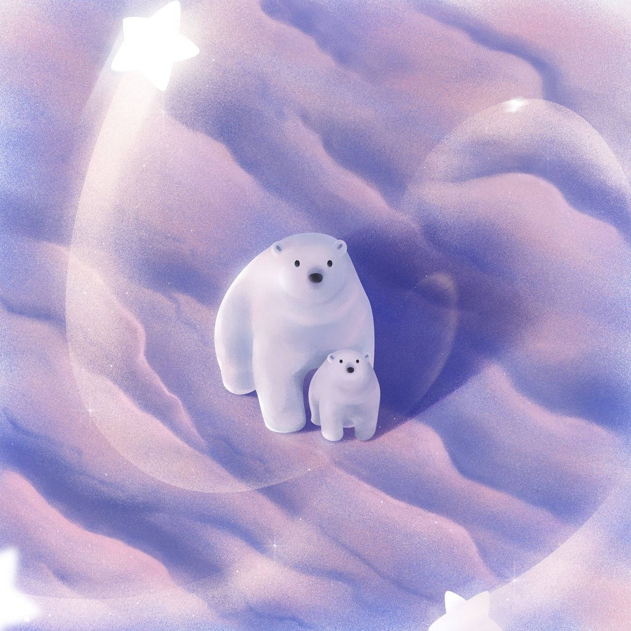 1280x1280 Download Polar Bear Wallpaper on WallpaperBat