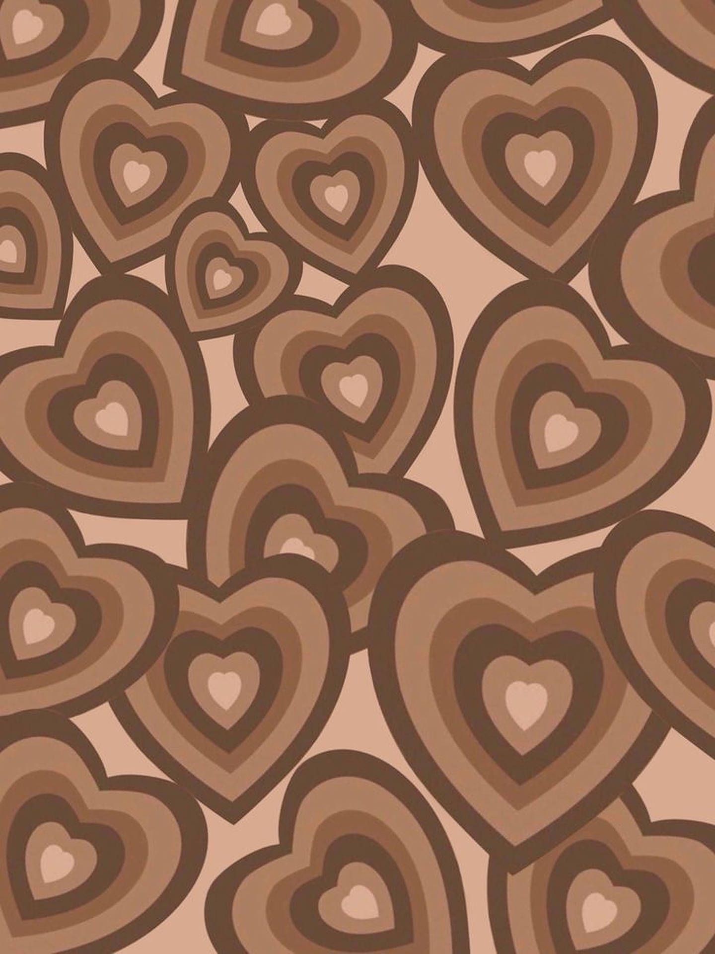 Brown aesthetic heart background image – The Aesthetic Shop