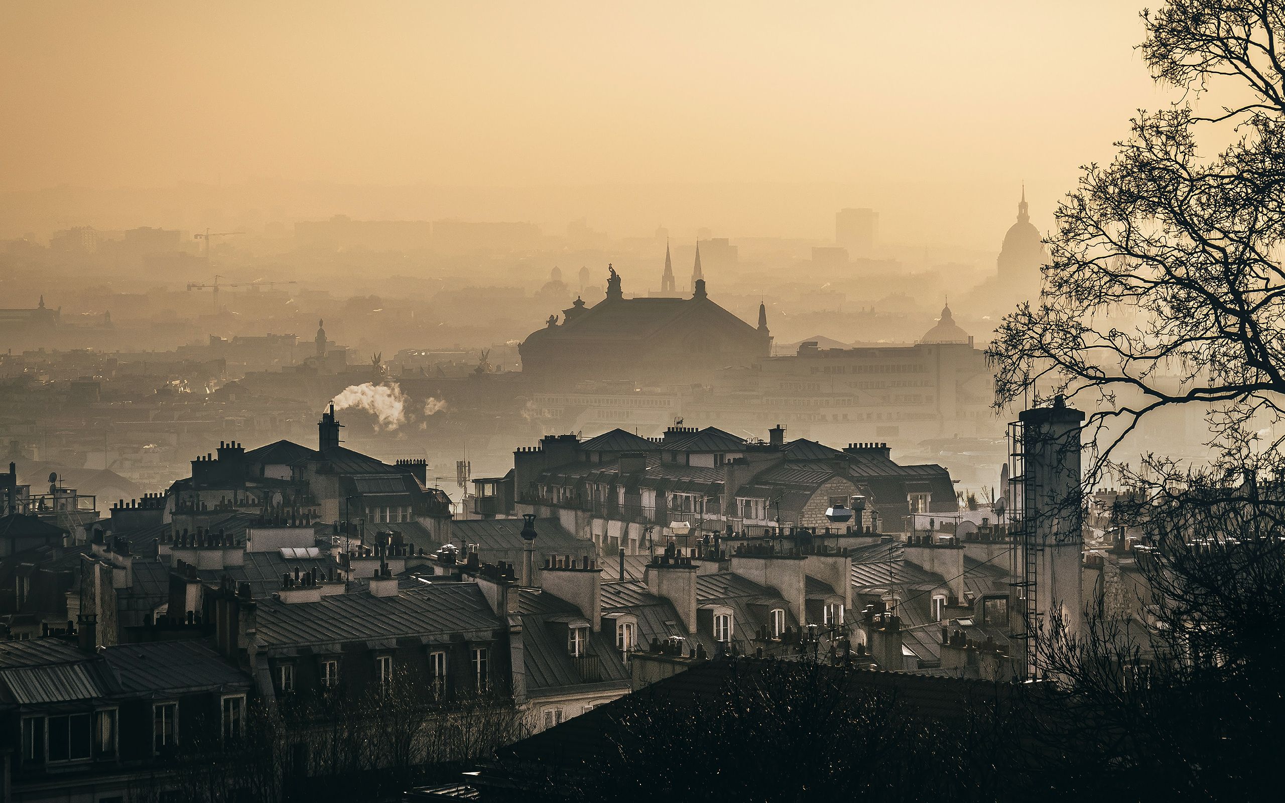 2560x1600 Daily Wallpaper: Foggy Morning in Paris, France. I Like To Waste My Time on WallpaperBat