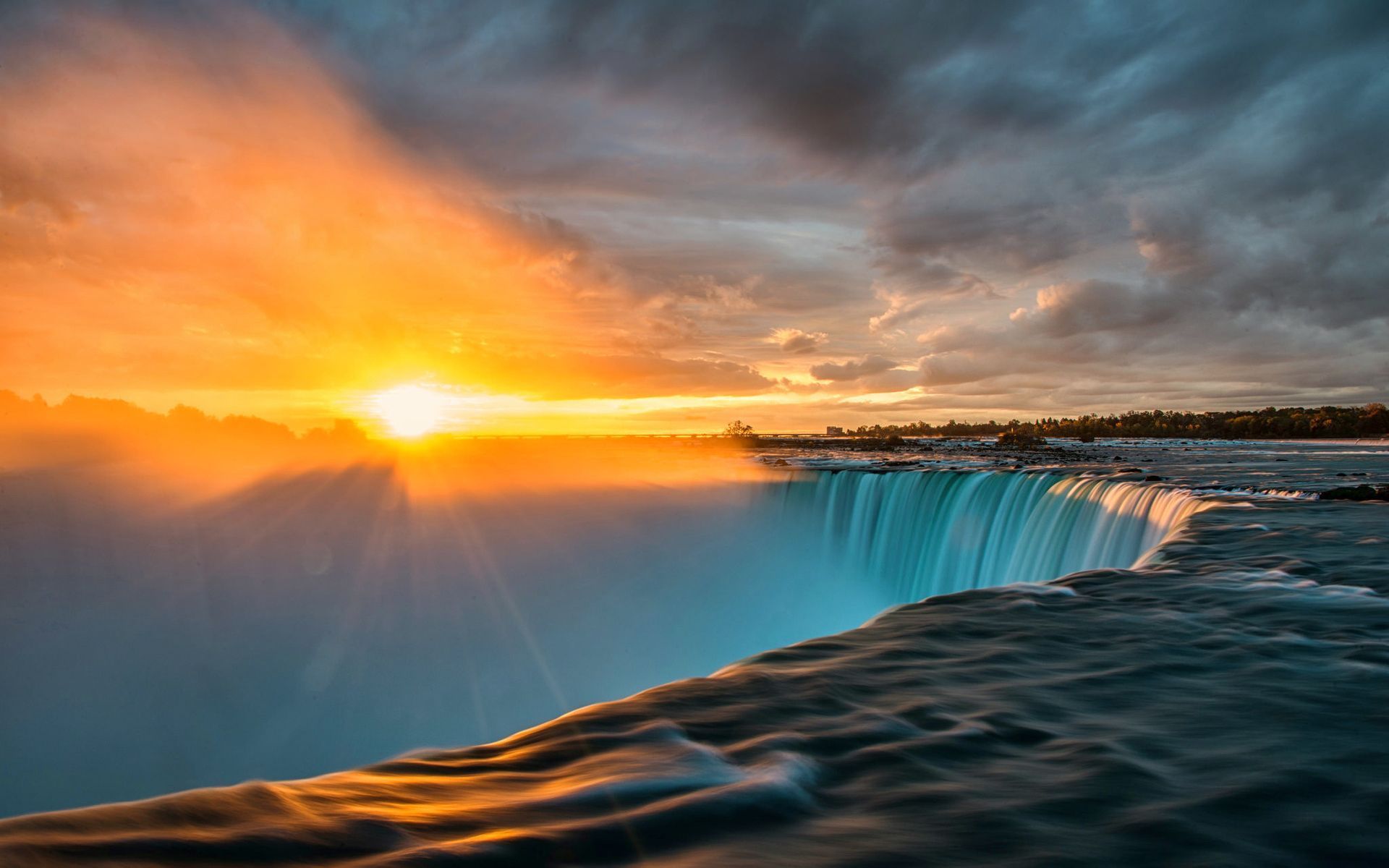 Sunset Waterfall Wallpapers 4k HD Sunset Waterfall Backgrounds On WallpaperBat