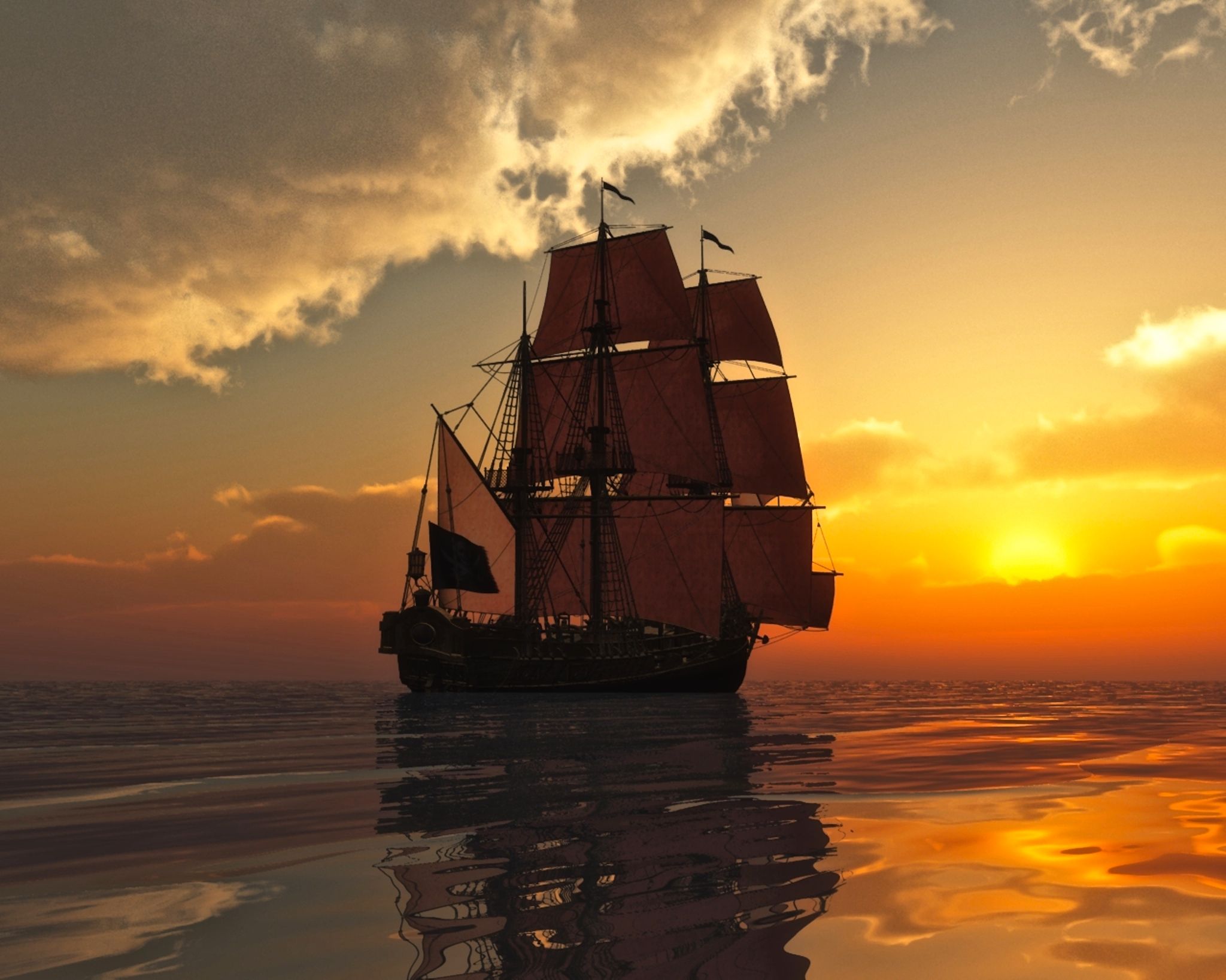 Ship Sunset Wallpapers - 4k, HD Ship Sunset Backgrounds on WallpaperBat