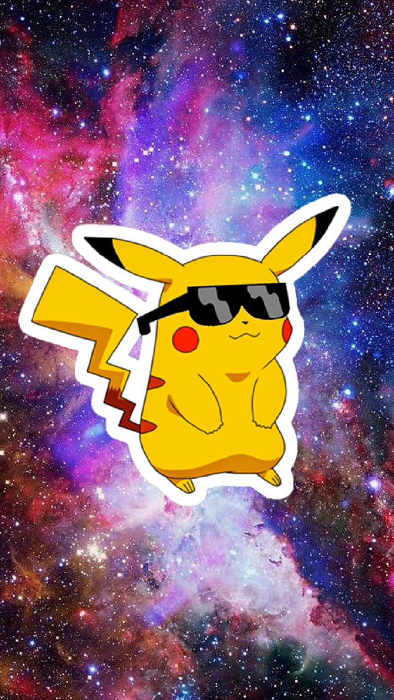 800x1422 Galaxy pikachu, cool, cute, galaksi ... Wallpaper