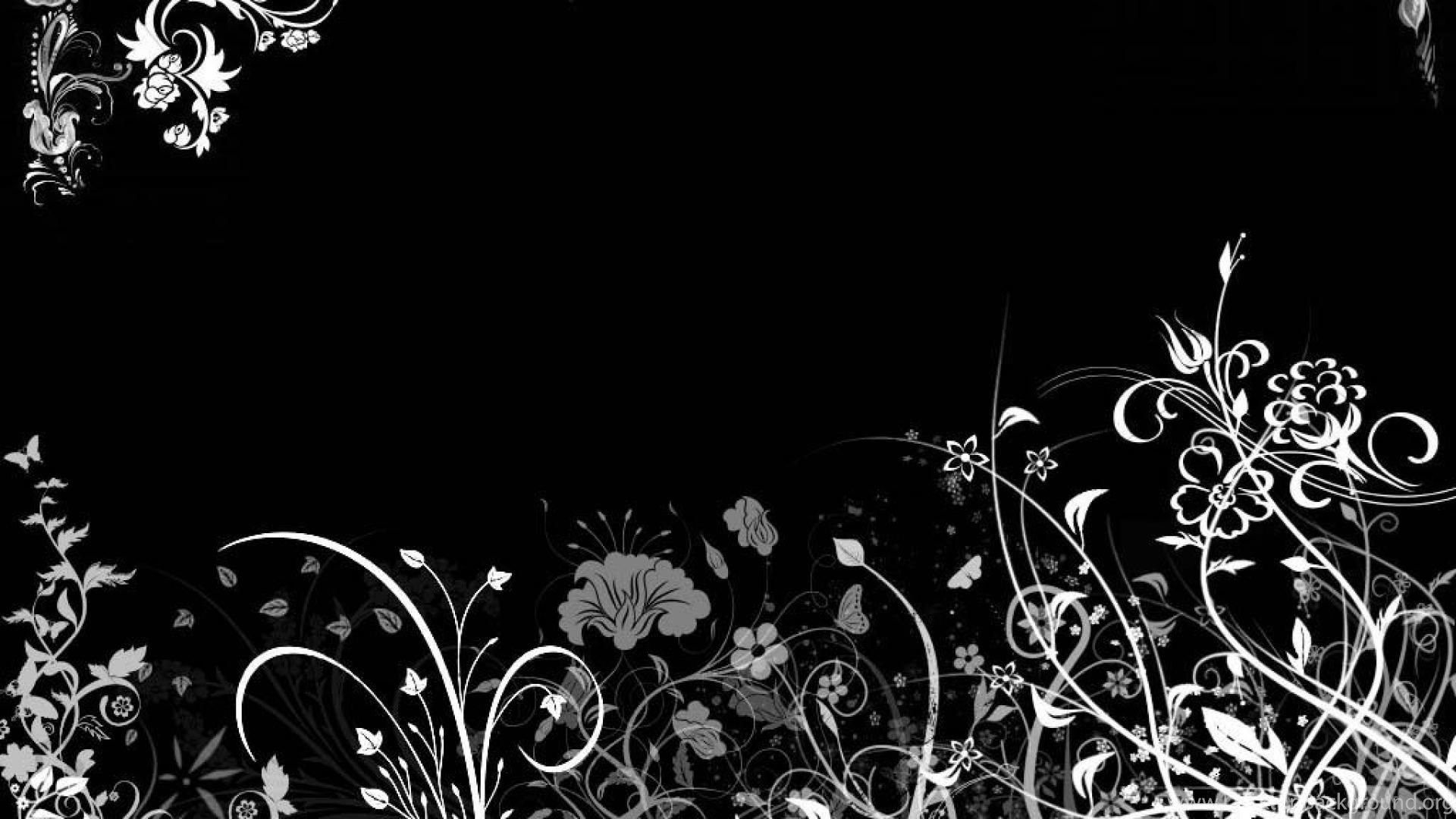 Black Floral Desktop Wallpapers - 4K, Hd Black Floral Desktop