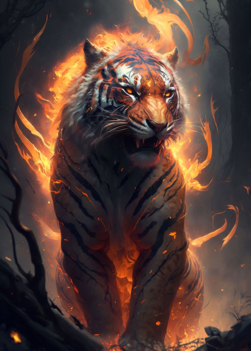 Flaming Tiger Wallpapers - 4k, HD Flaming Tiger Backgrounds on WallpaperBat