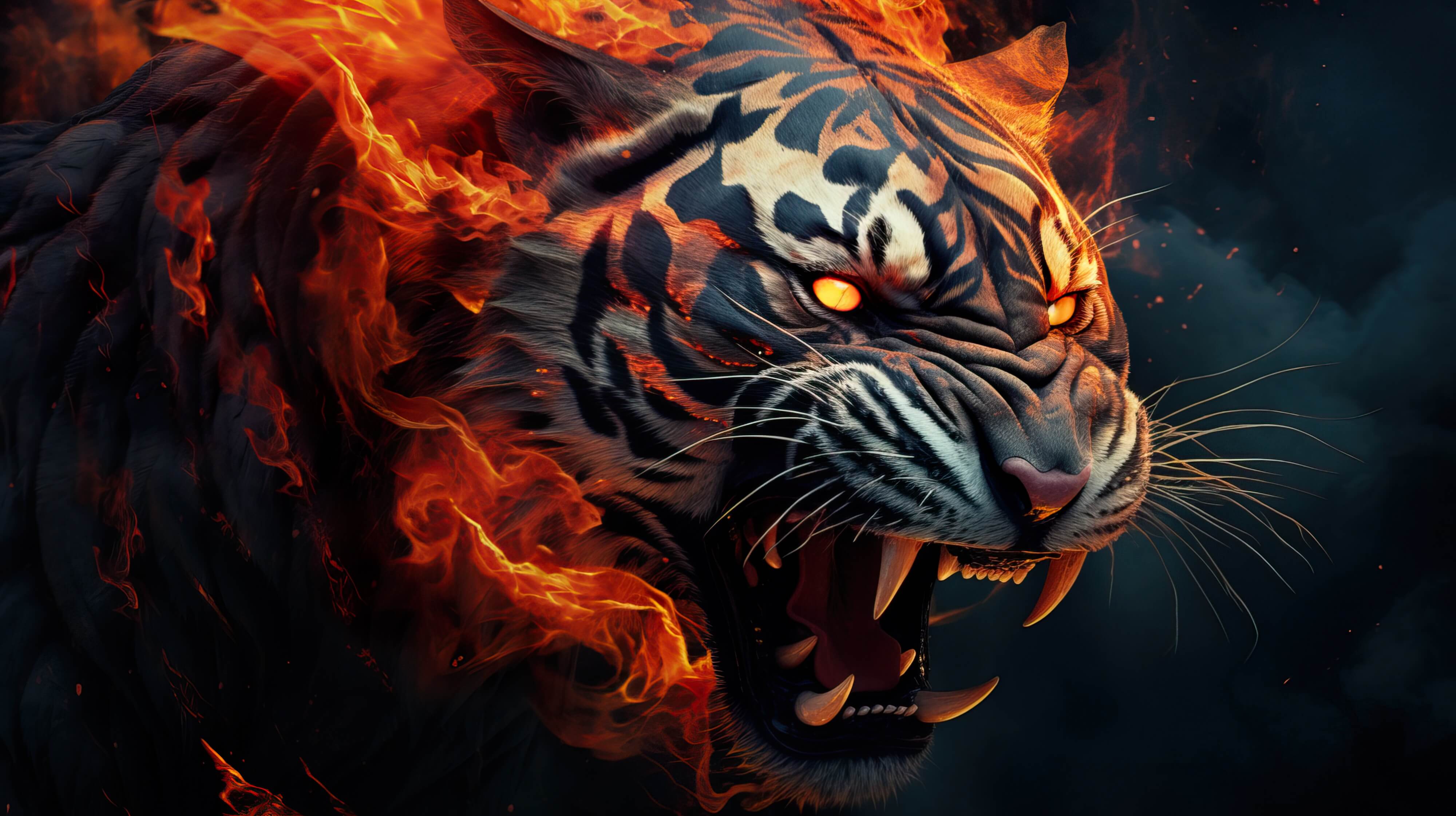 Flaming Tiger Wallpapers - 4k, HD Flaming Tiger Backgrounds on WallpaperBat