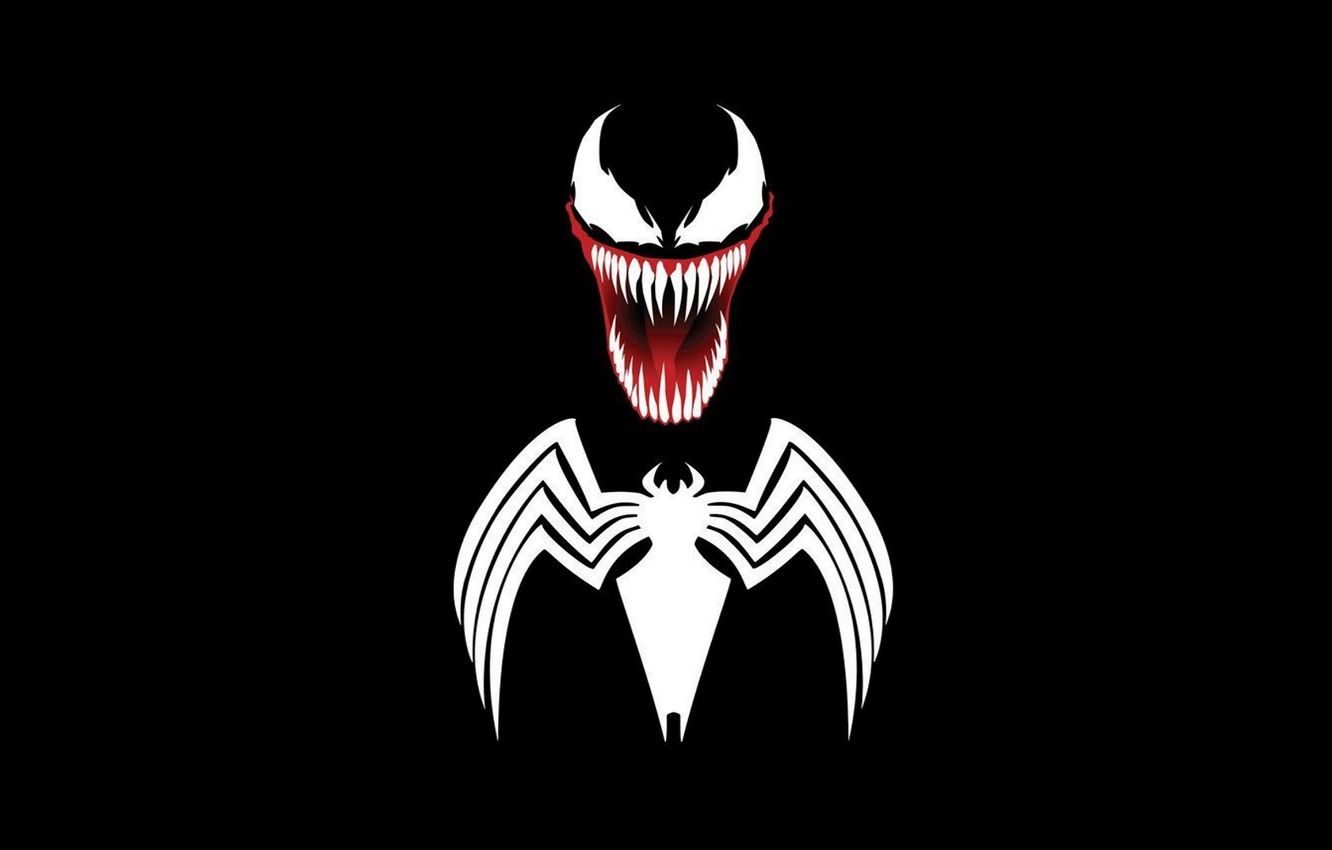 1332x850 Wallpaper venom, background, logo, venom, symbol, MARVEL image on WallpaperBat