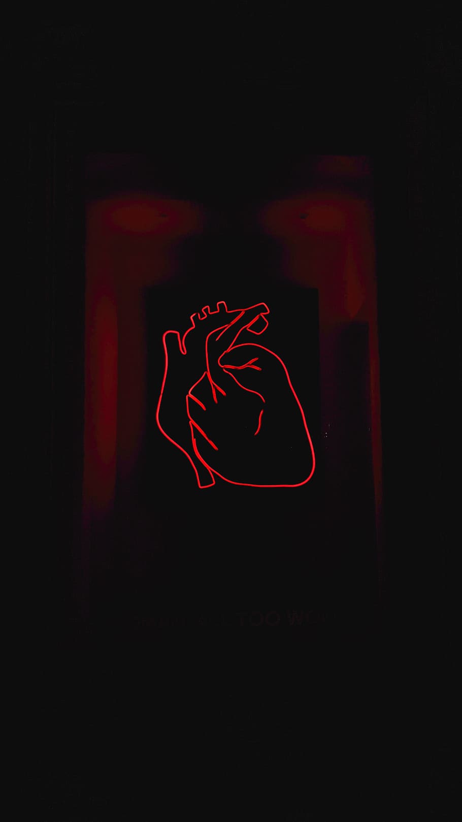 910x1618 HD wallpaper: red heart clip art, neon, love, wallpaper, neon sign on WallpaperBat