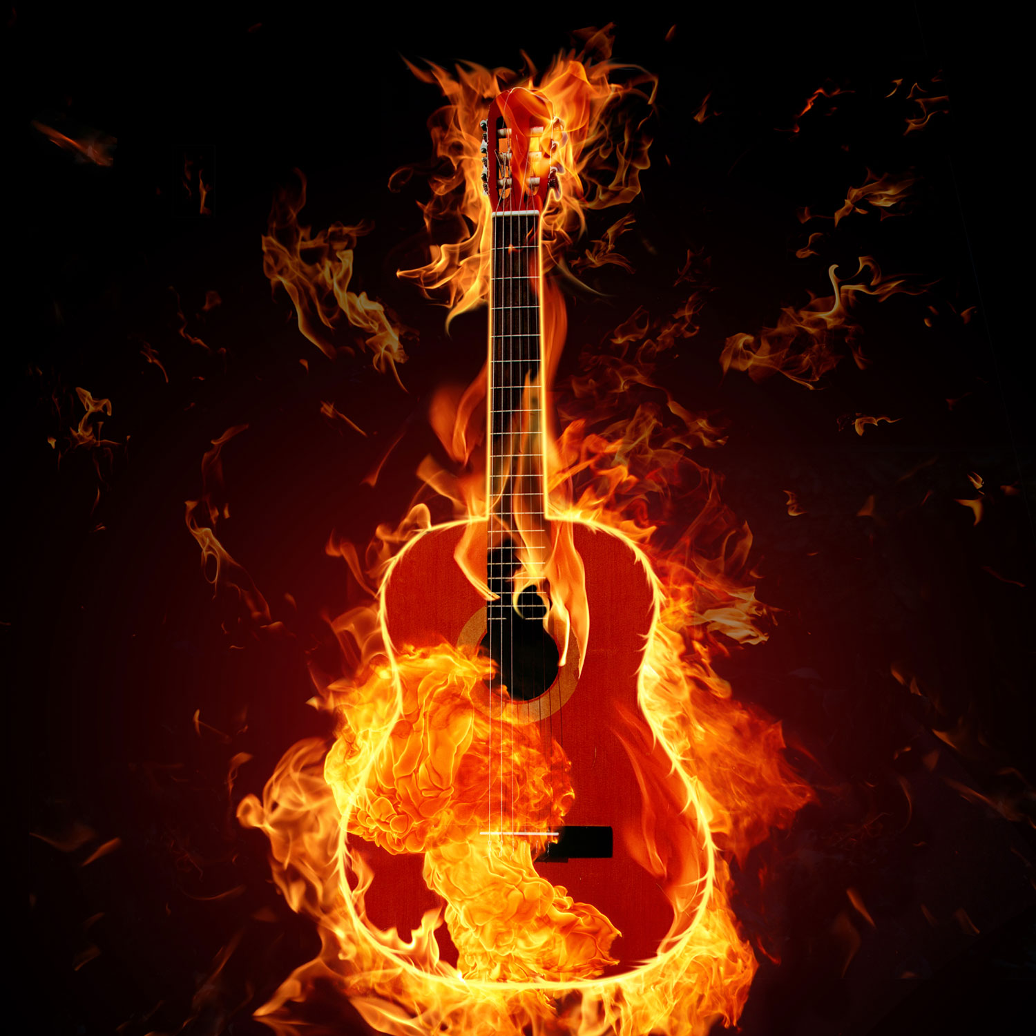 Flaming Guitar Wallpapers 4k Hd Flaming Guitar Backgrounds On