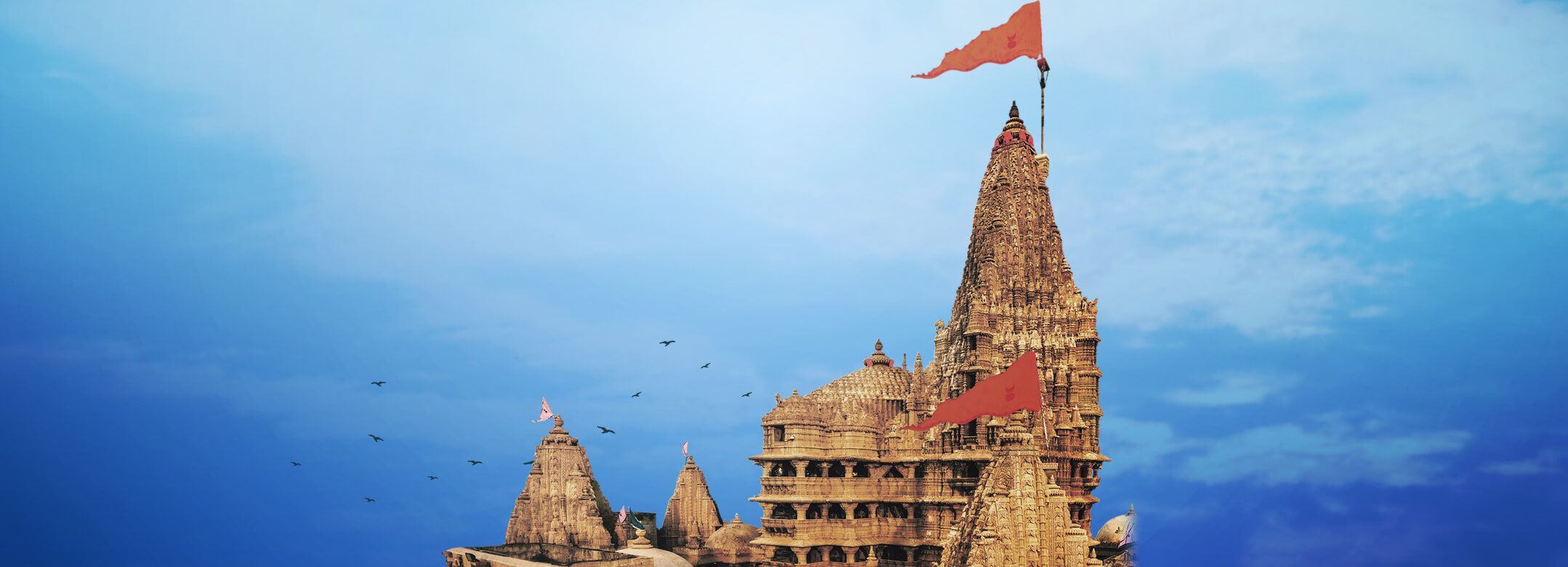 2157x780 Dwarkadhish Temple Wallpapers ... Wallpaper