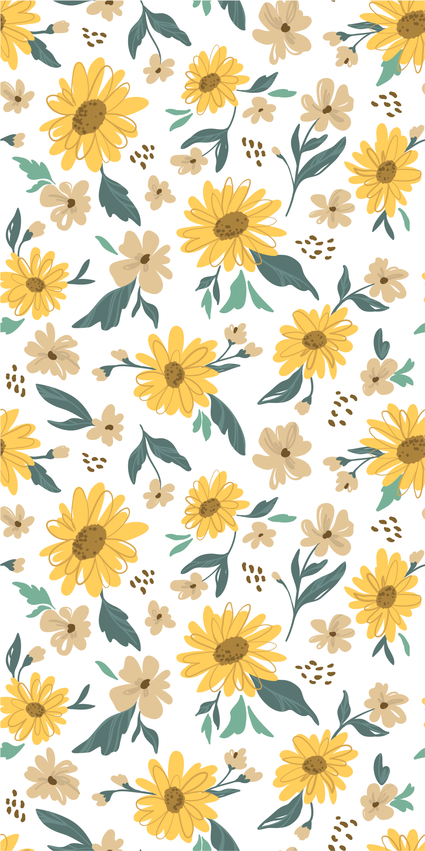 Sunflower Pattern Wallpapers - 4k, HD Sunflower Pattern Backgrounds on ...