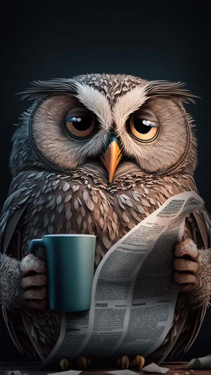 Coffee Owl Wallpapers - 4k, HD Coffee Owl Backgrounds on WallpaperBat