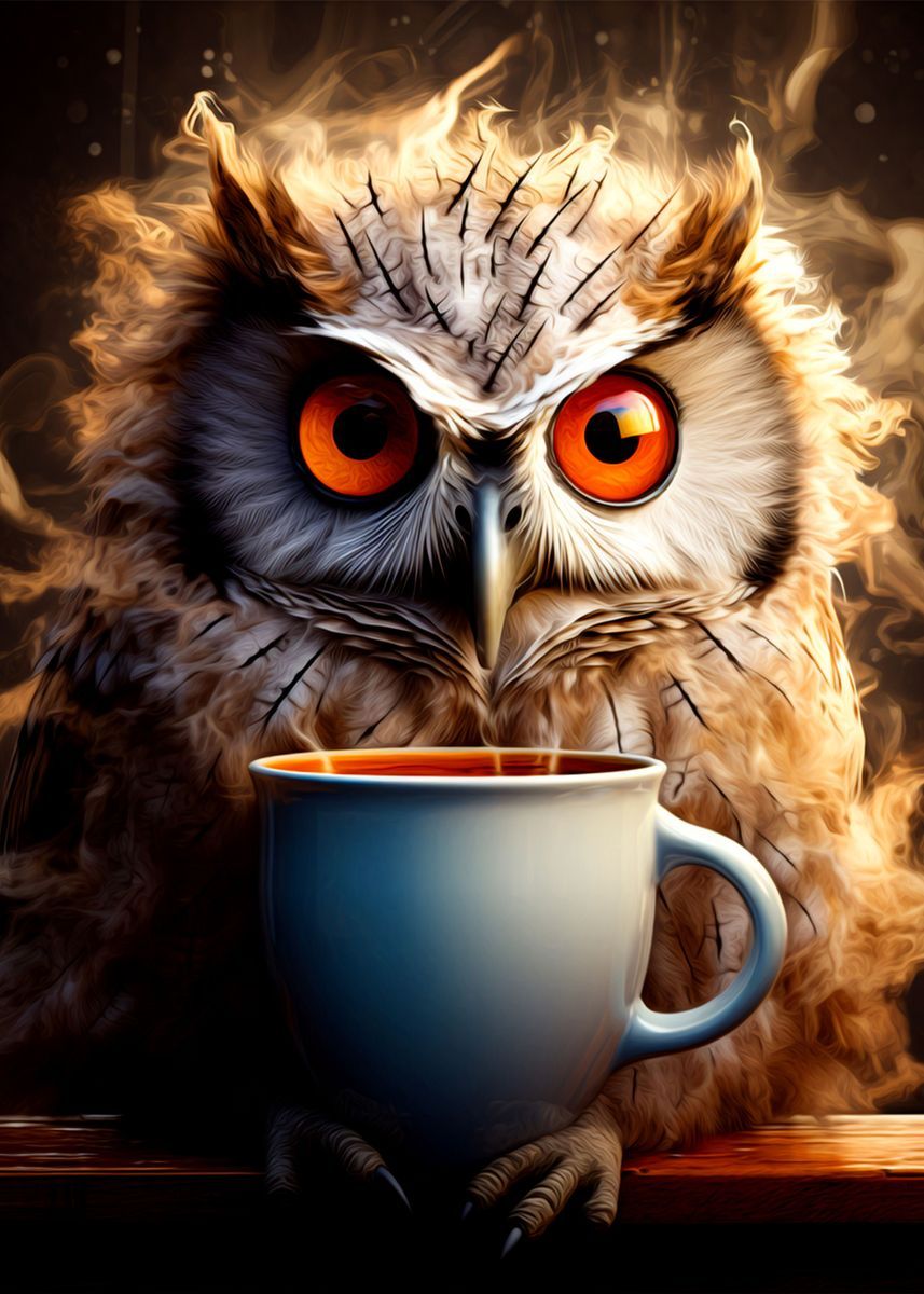 Coffee Owl Wallpapers - 4k, HD Coffee Owl Backgrounds on WallpaperBat