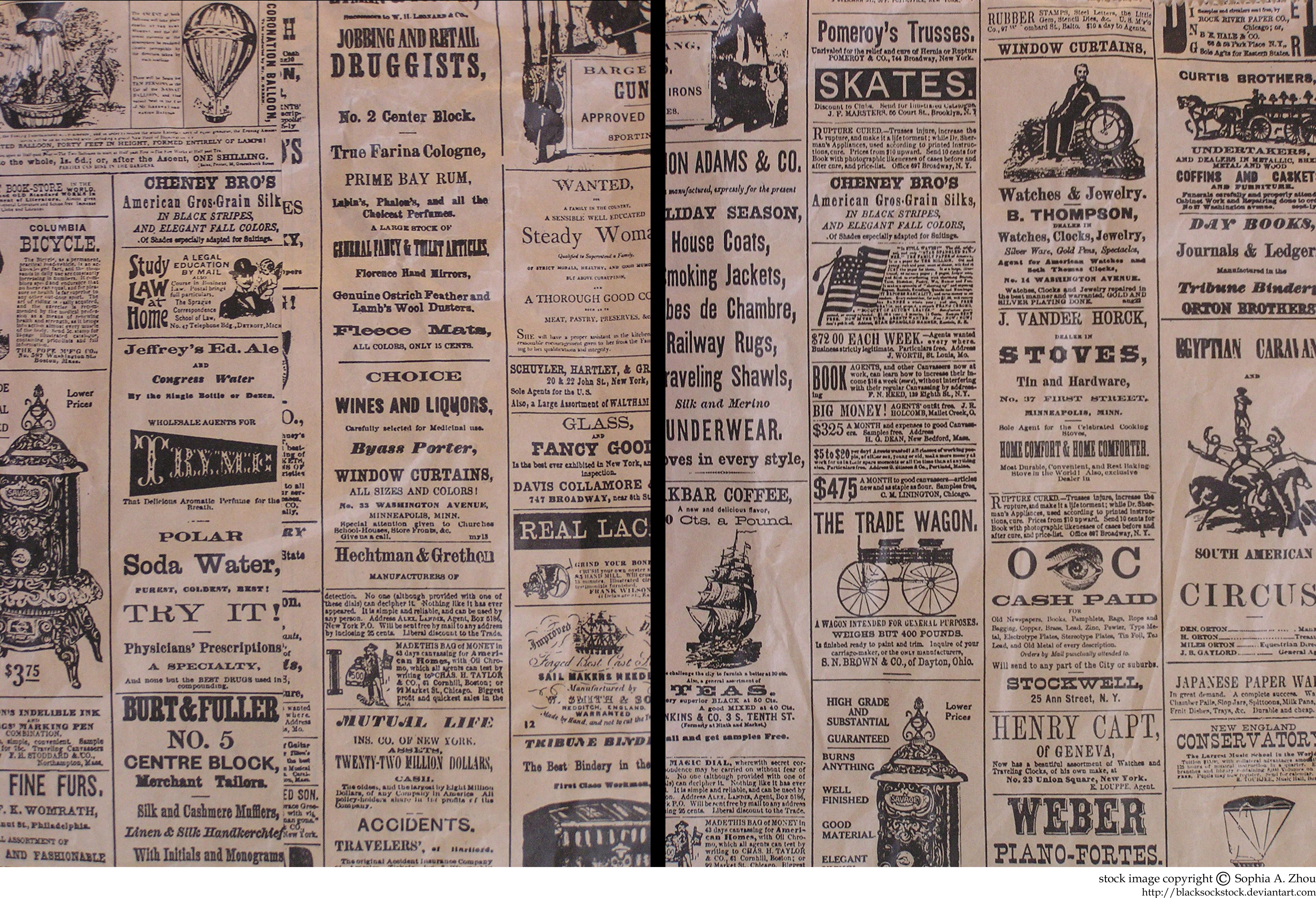 Adamstown Cream Vintage Newspaper Wallpaper