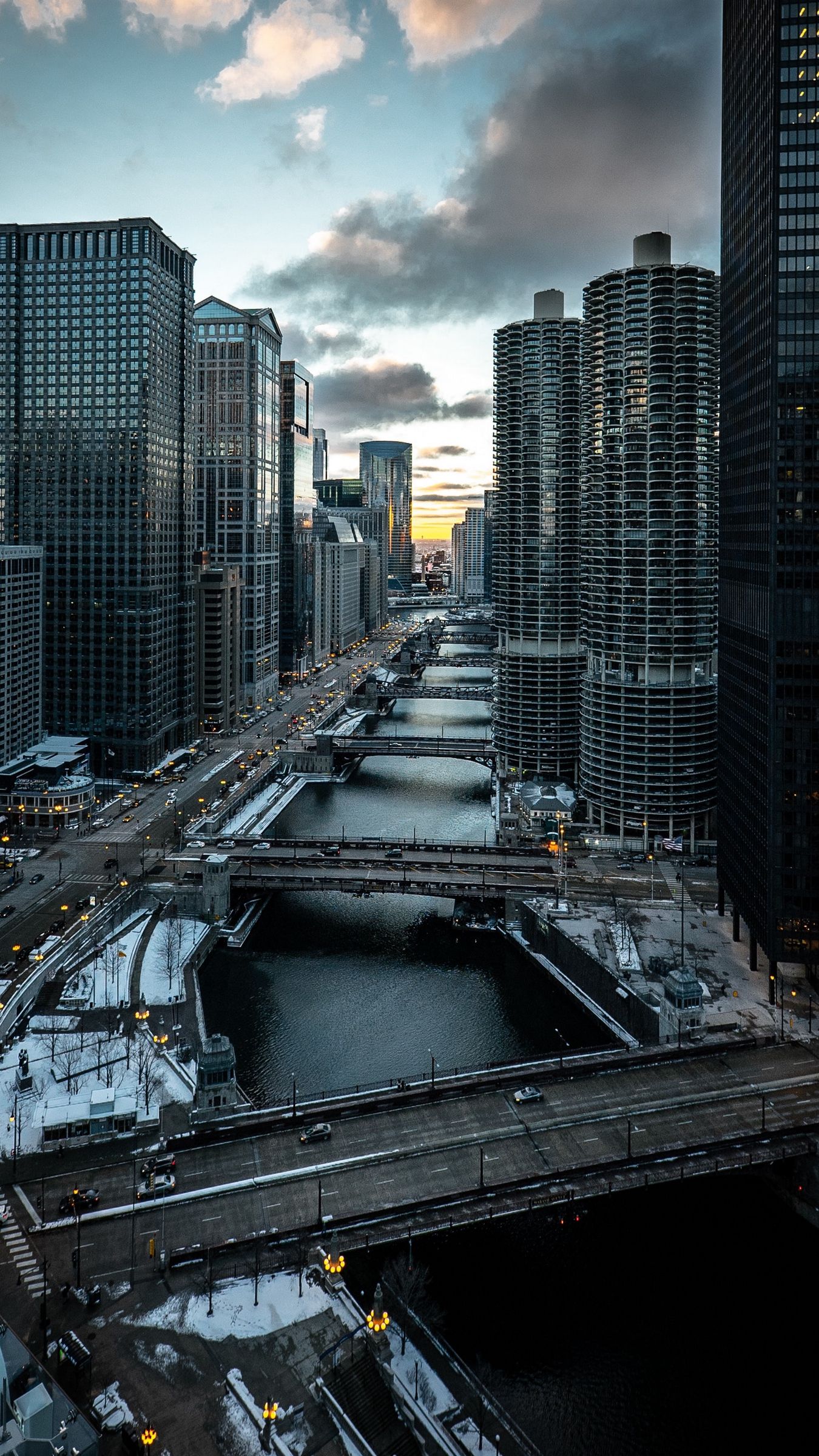 1350x2400 Download wallpaper 1350x2400 city, buildings, aerial view, bridges on WallpaperBat