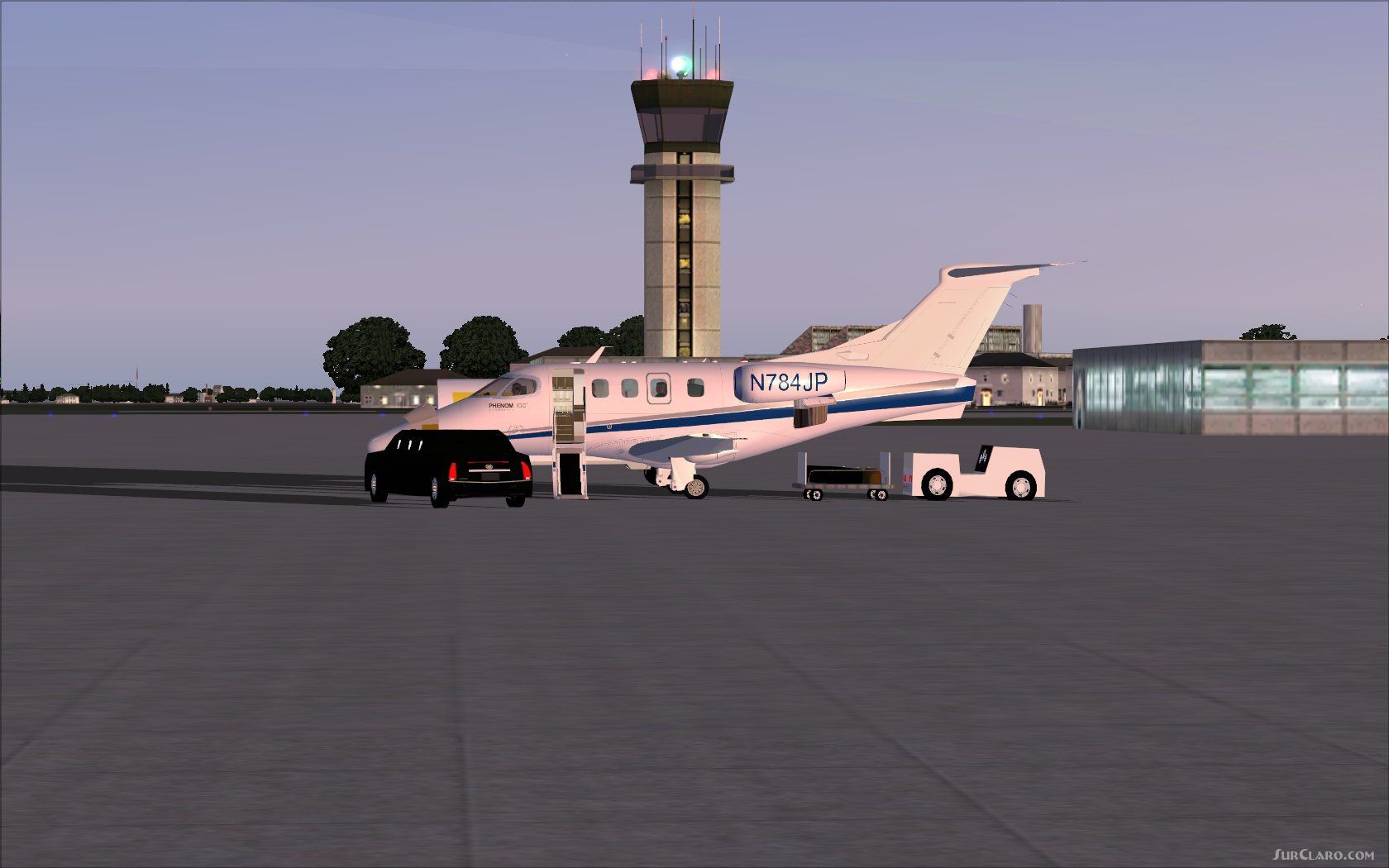 1680x1050 FSX N784JP Embraer Phenom 100 Aircraft Wallpaper