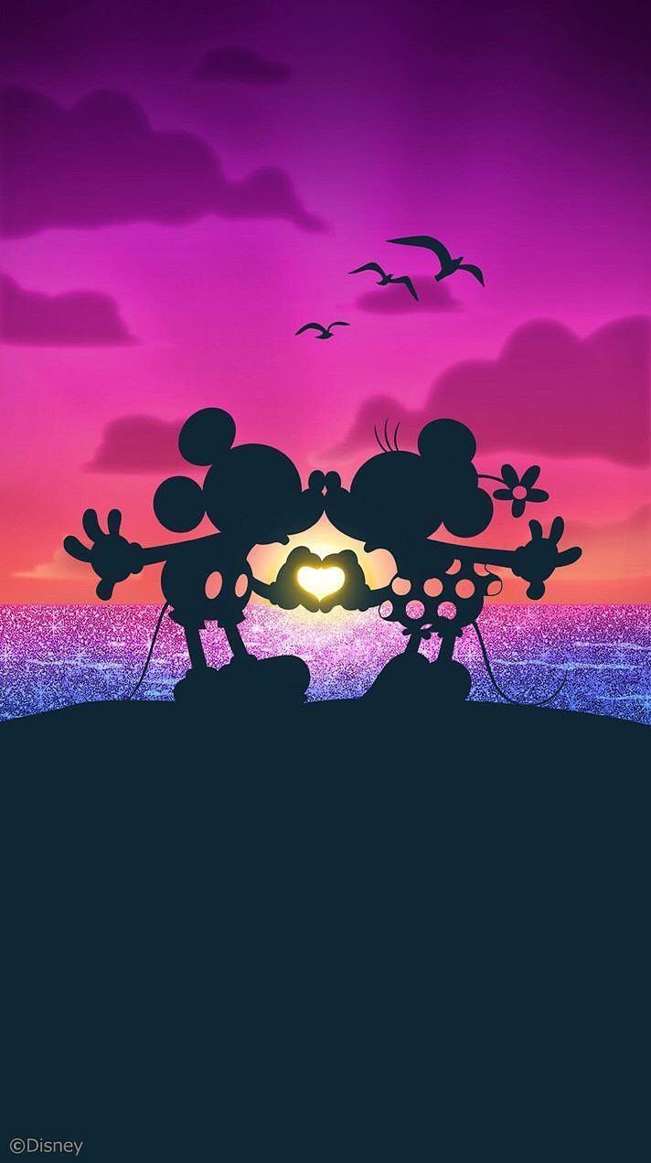 712x1272 Phone Celular Wallpaper Mickey Loves Minnie Wallpaperart - Cute on WallpaperBat