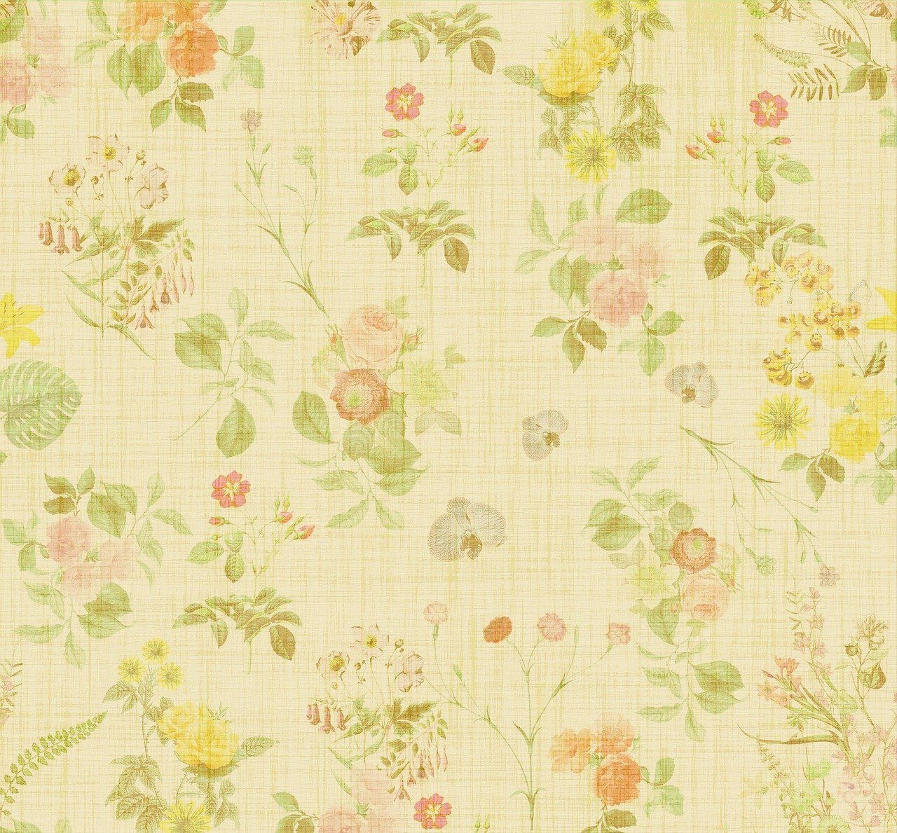 Vintage Yellow Floral Wallpapers - 4k, HD Vintage Yellow Floral