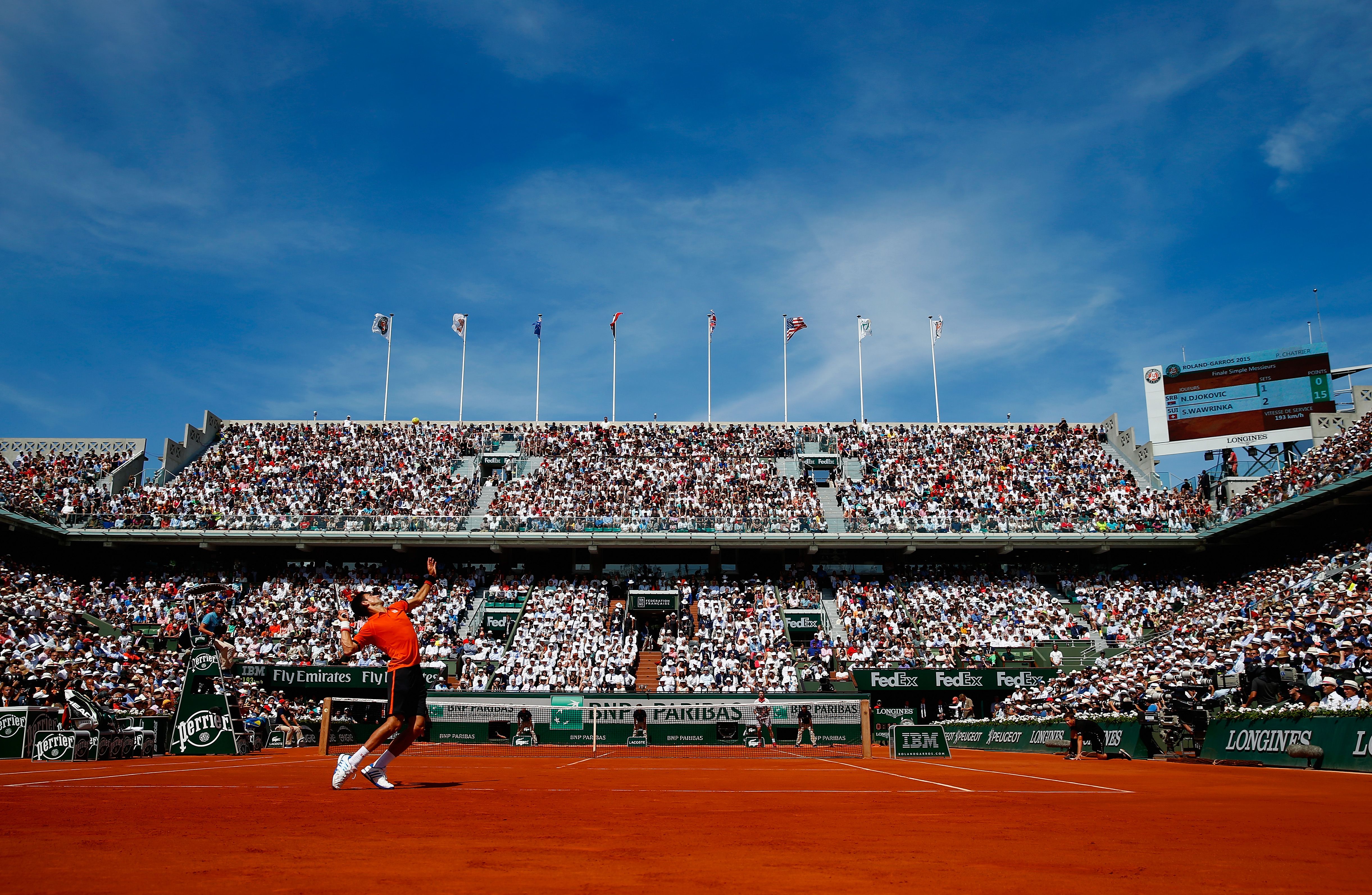 Roland GARROS Stadium. French open Roland-GARROS. Roland GARROS Court.