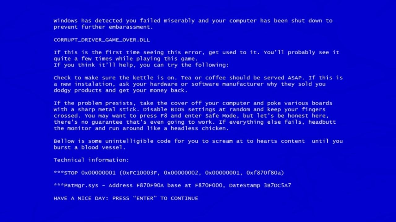 Windows Blue Screen of Death Wallpapers - 4k, HD Windows Blue Screen of ...