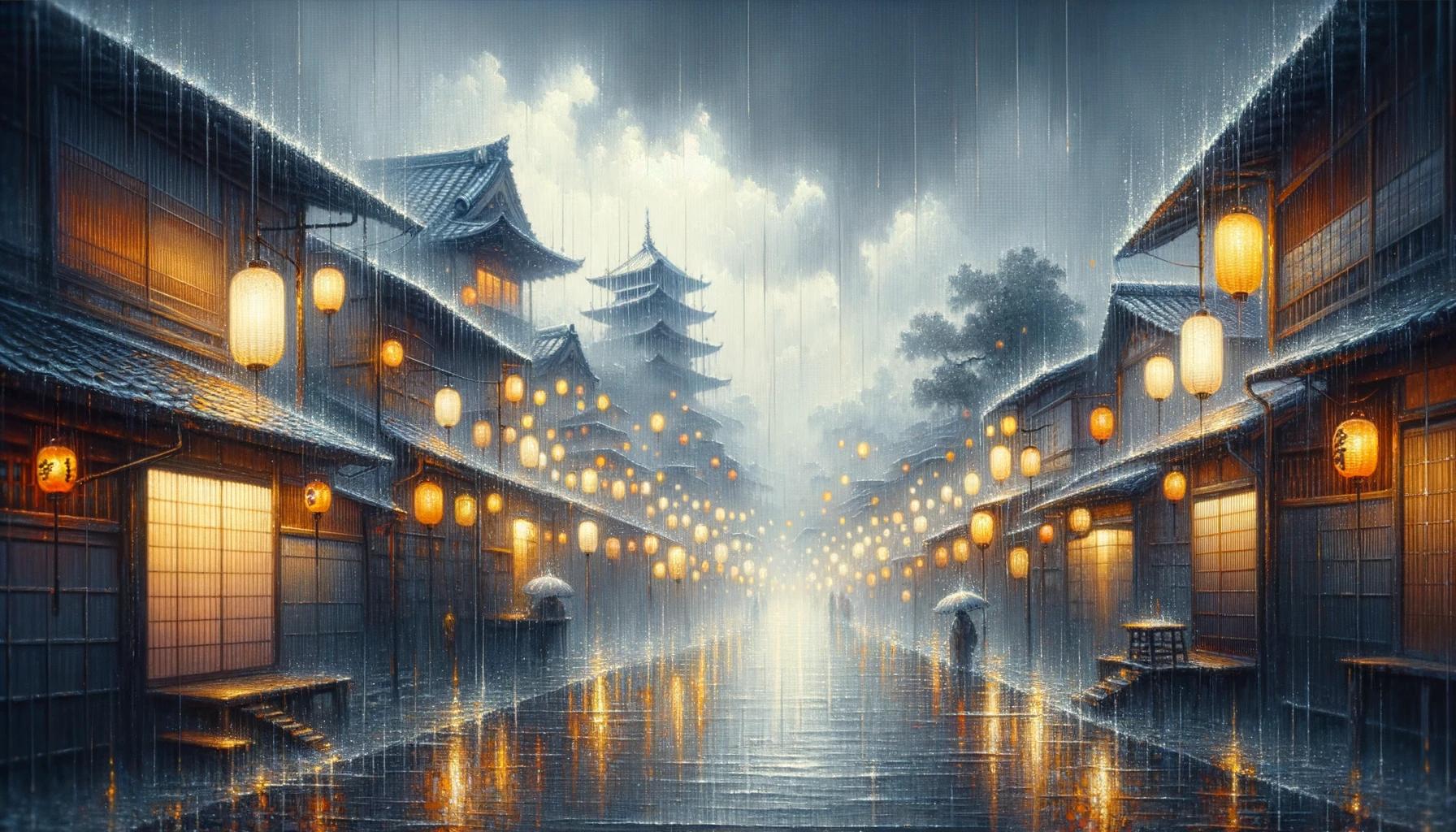 Japanese Rain Wallpapers - 4k, Hd Japanese Rain Backgrounds On Wallpaperbat