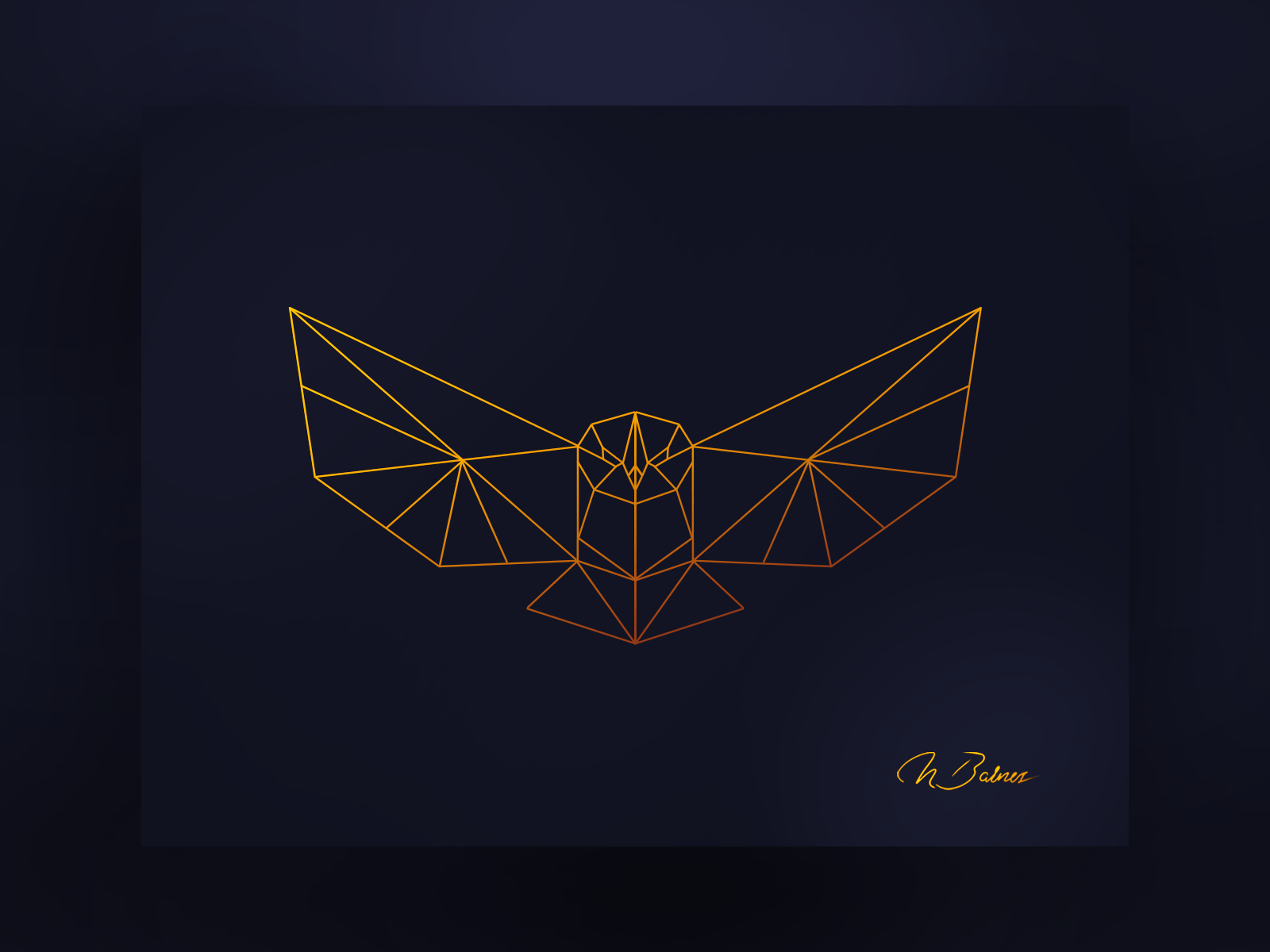 1600x1200 Owl Geometric Design by MOXI on Dribbble Wallpaper