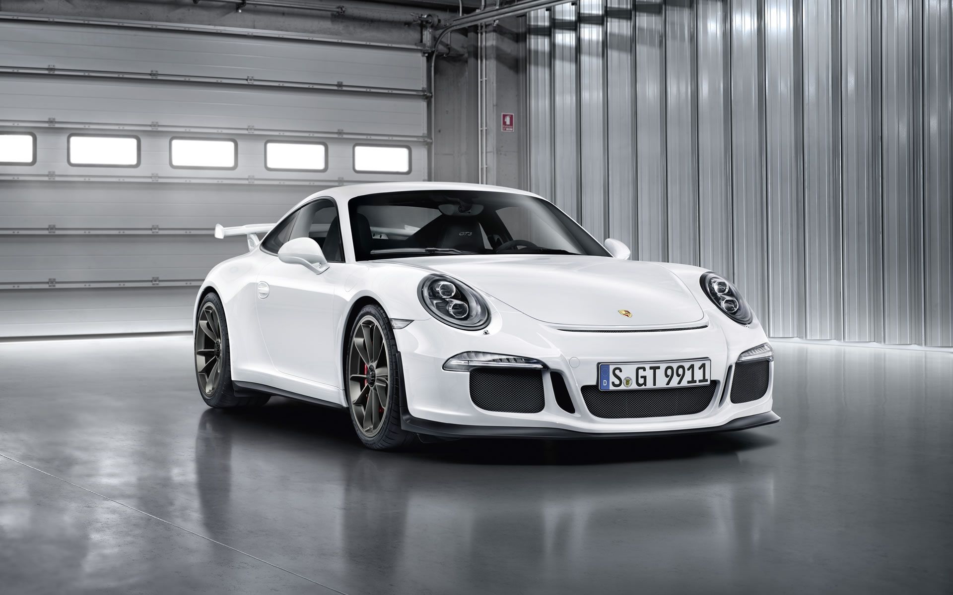 1920x1200 2014 Porsche 911 GT3 Wallpaper - 1920 x 1200, garage, White color ... Wallpaper