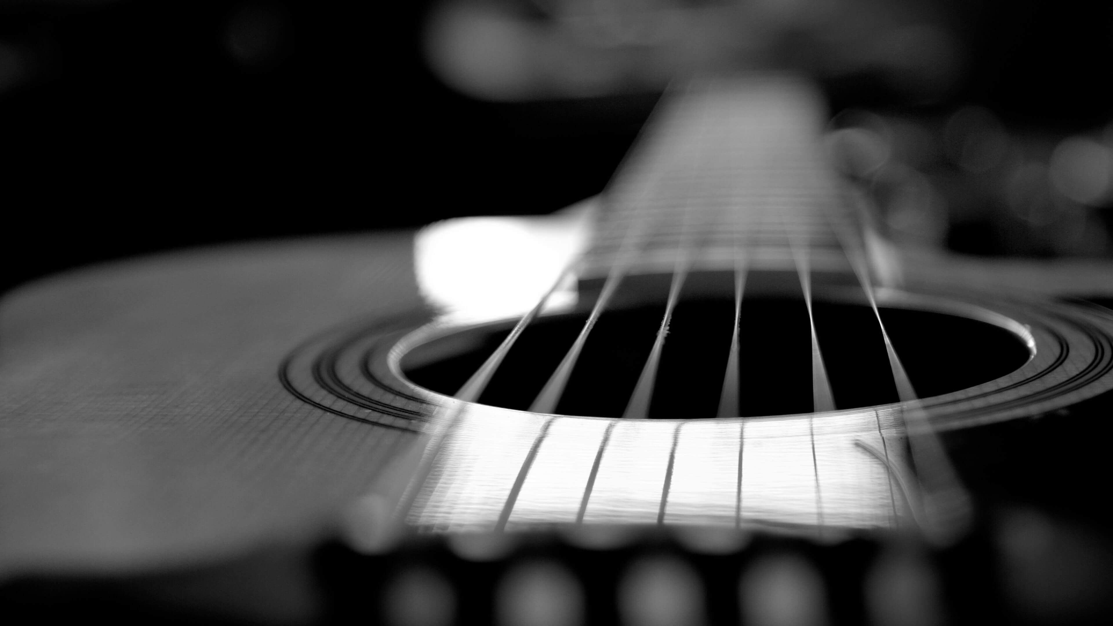 Black and White Guitar Wallpapers - 4k, HD Black and White Guitar