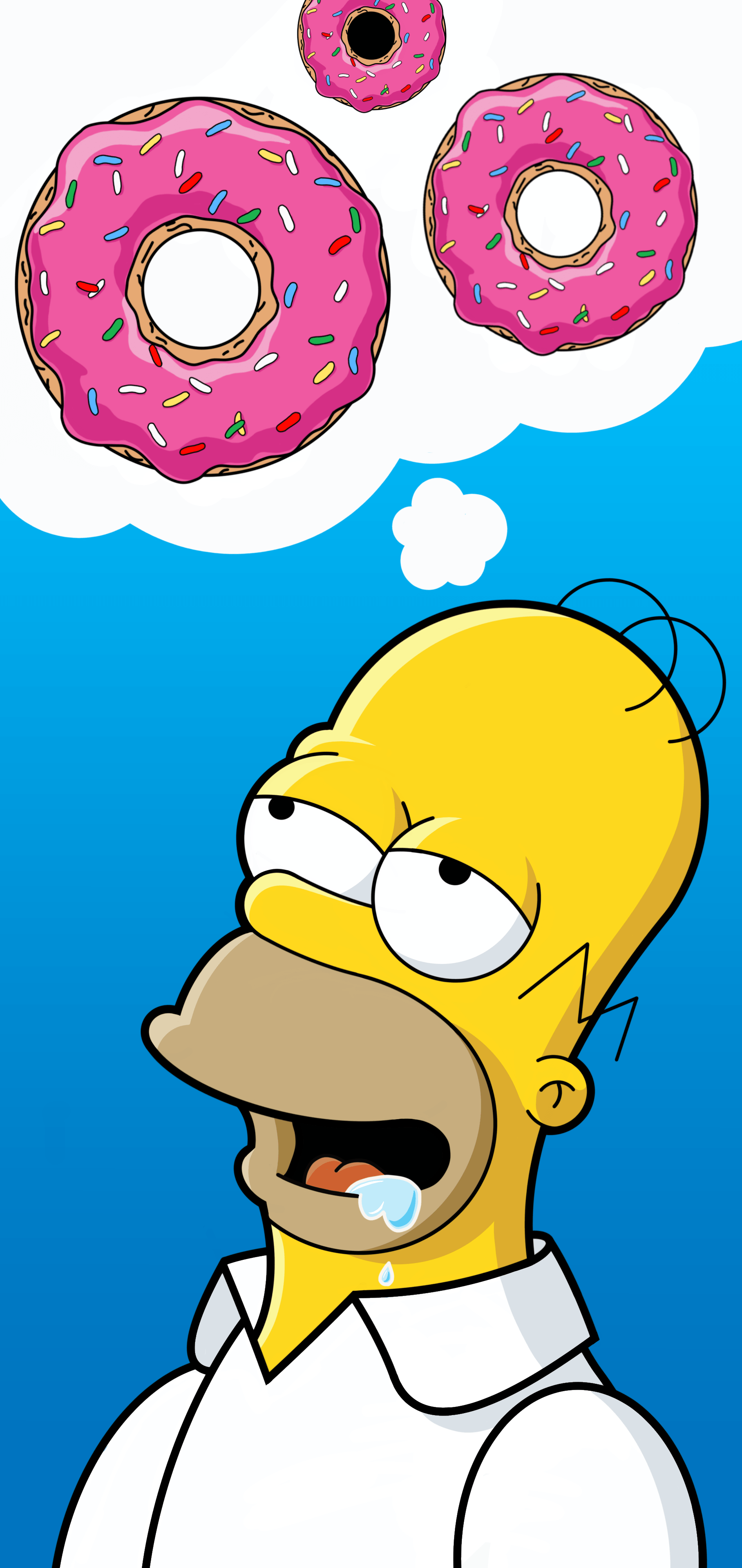 1894x4000 Homer Simpson Dreams of Donuts by ranurr Galaxy Note 10 Wallpaper...