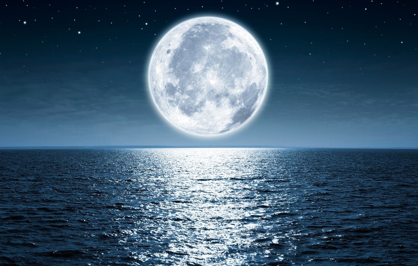 Moon On Water Wallpapers - 4k, HD Moon On Water Backgrounds On WallpaperBat