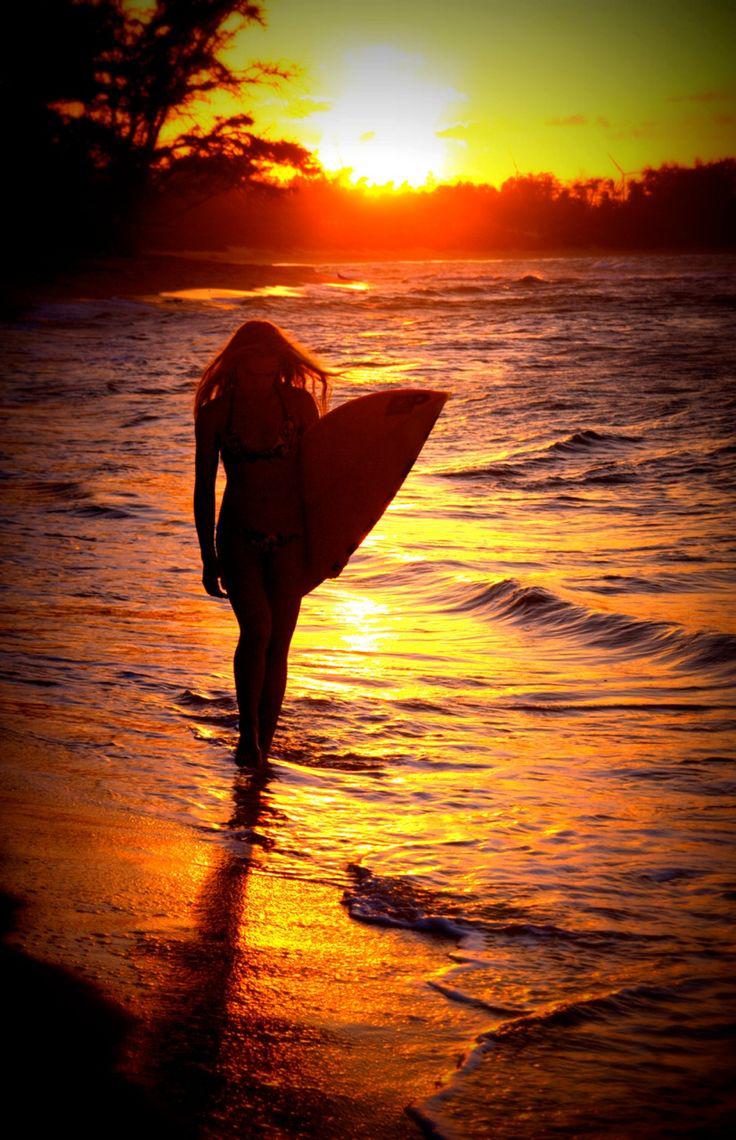 Surf Girl Sunset Wallpapers 4k Hd Surf Girl Sunset Backgrounds On