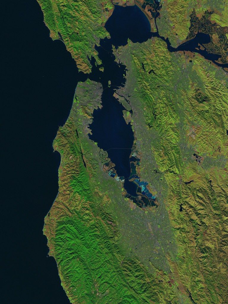 768x1024 San Francisco Bay Area Wallpaper | Landsat image of the San … | Flickr Wallpaper