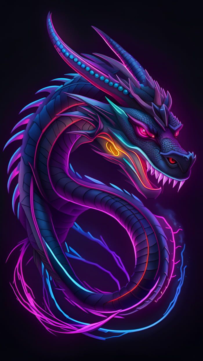 Neon Dragon Wallpapers - 4k, HD Neon Dragon Backgrounds on WallpaperBat