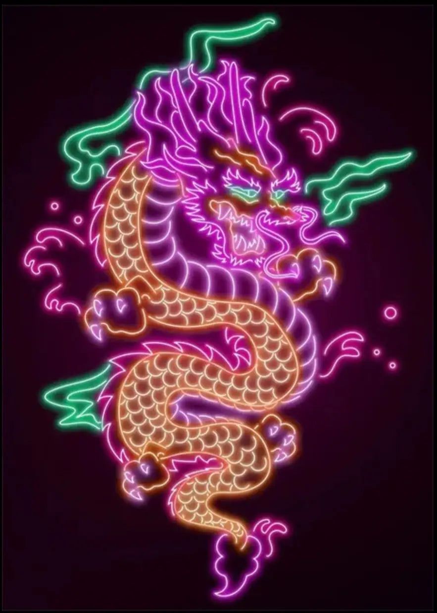 Neon Dragon Wallpapers - 4k, HD Neon Dragon Backgrounds on WallpaperBat