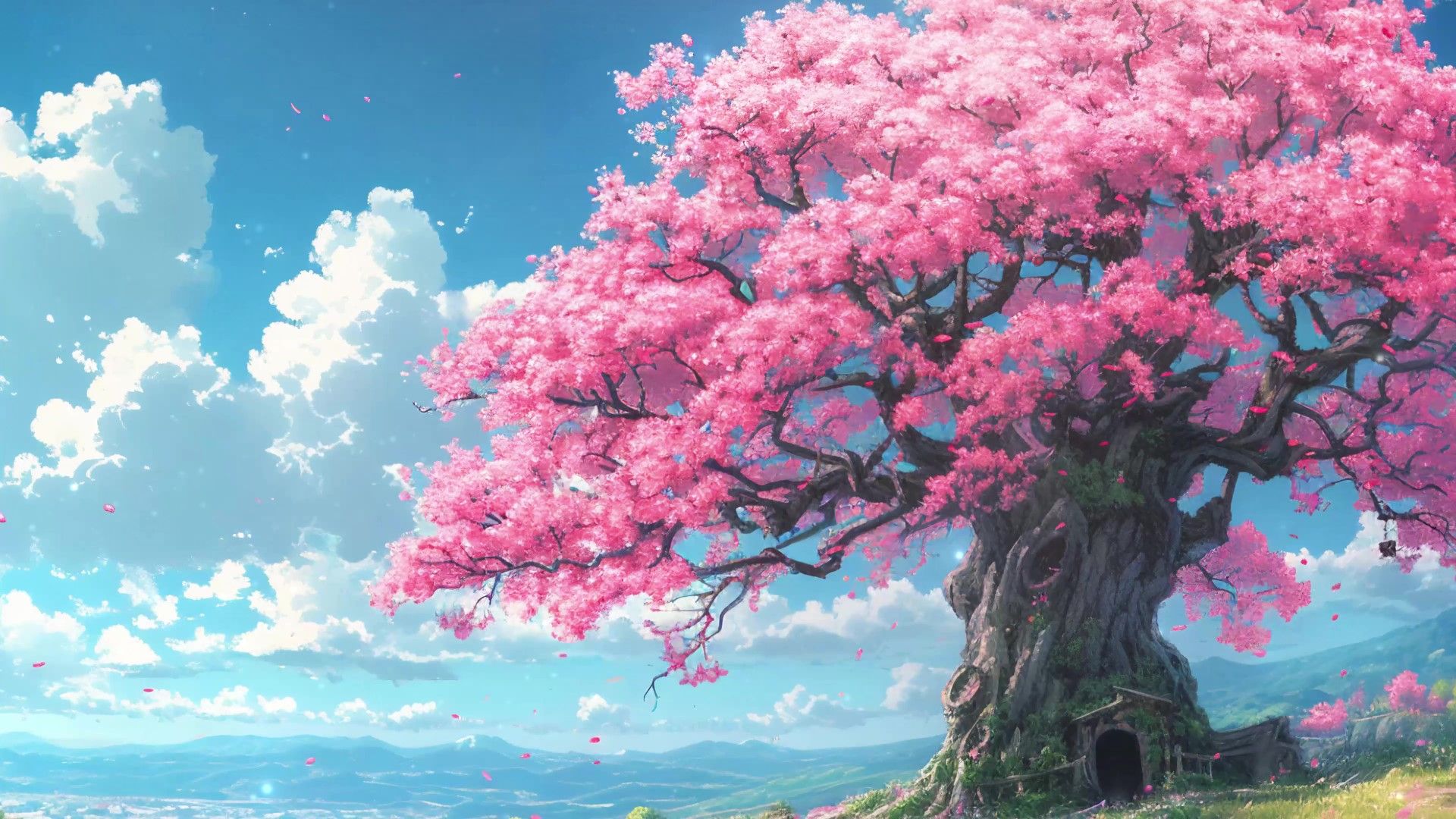 Anime Pink Tree Wallpapers - 4k, HD Anime Pink Tree Backgrounds on ...