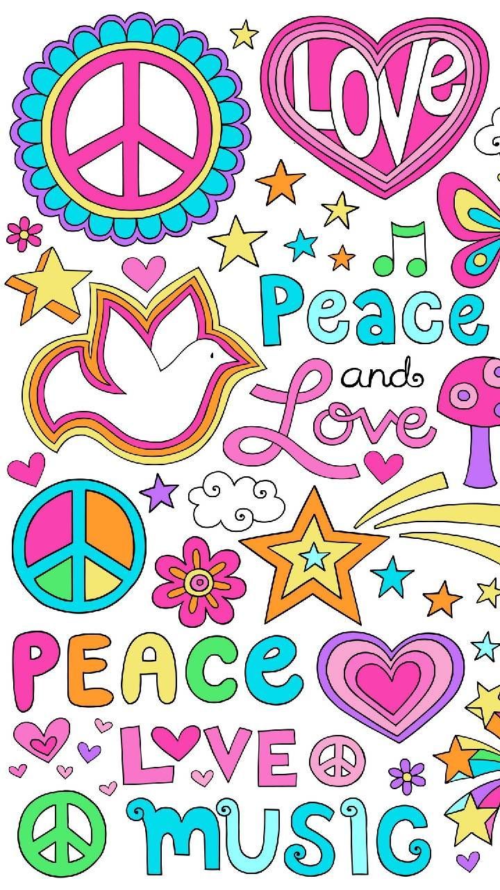 720x1280 Download Peace And Love Wallpaper on WallpaperBat
