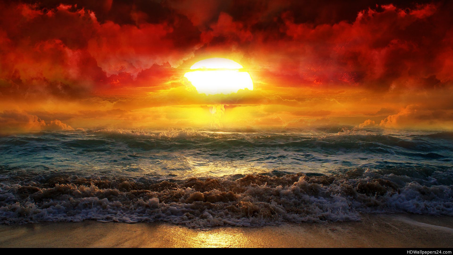 1920x1080 sunrise beach sand wallpaper 22 Wallpaper