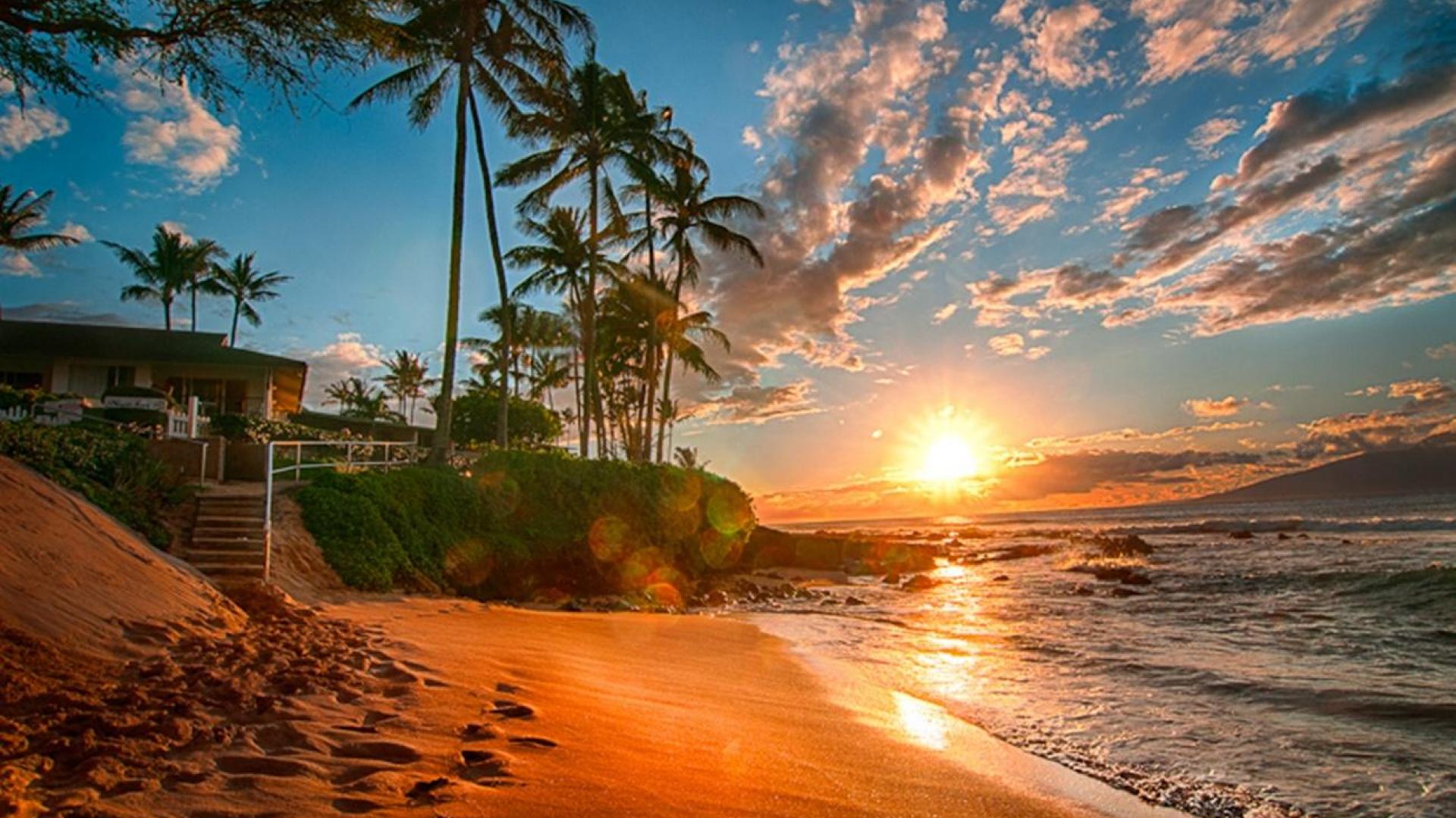 Sunset Hawaii Beach Desktop Wallpapers - 4k, HD Sunset Hawaii Beach ...