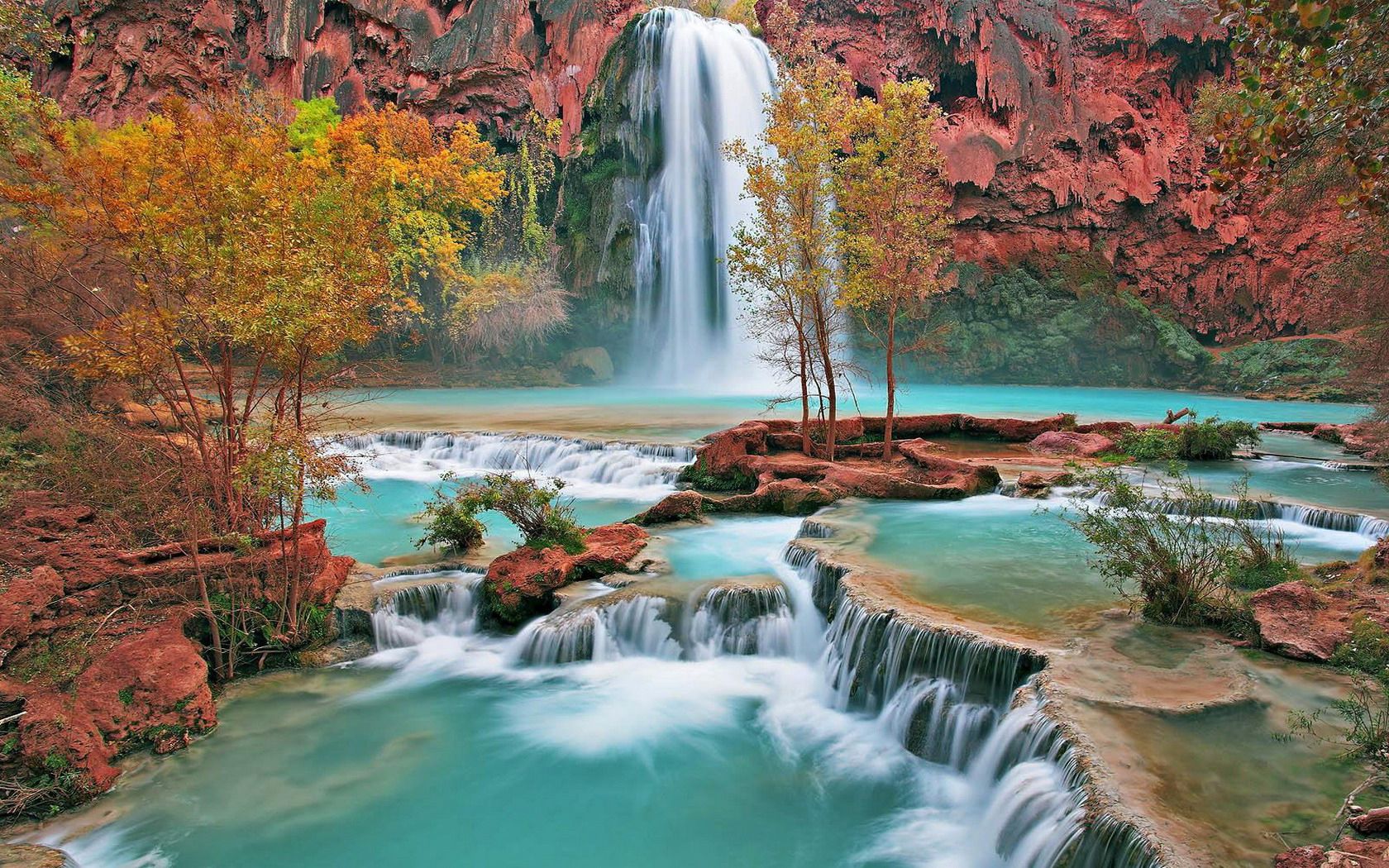 exotic waterfall background
